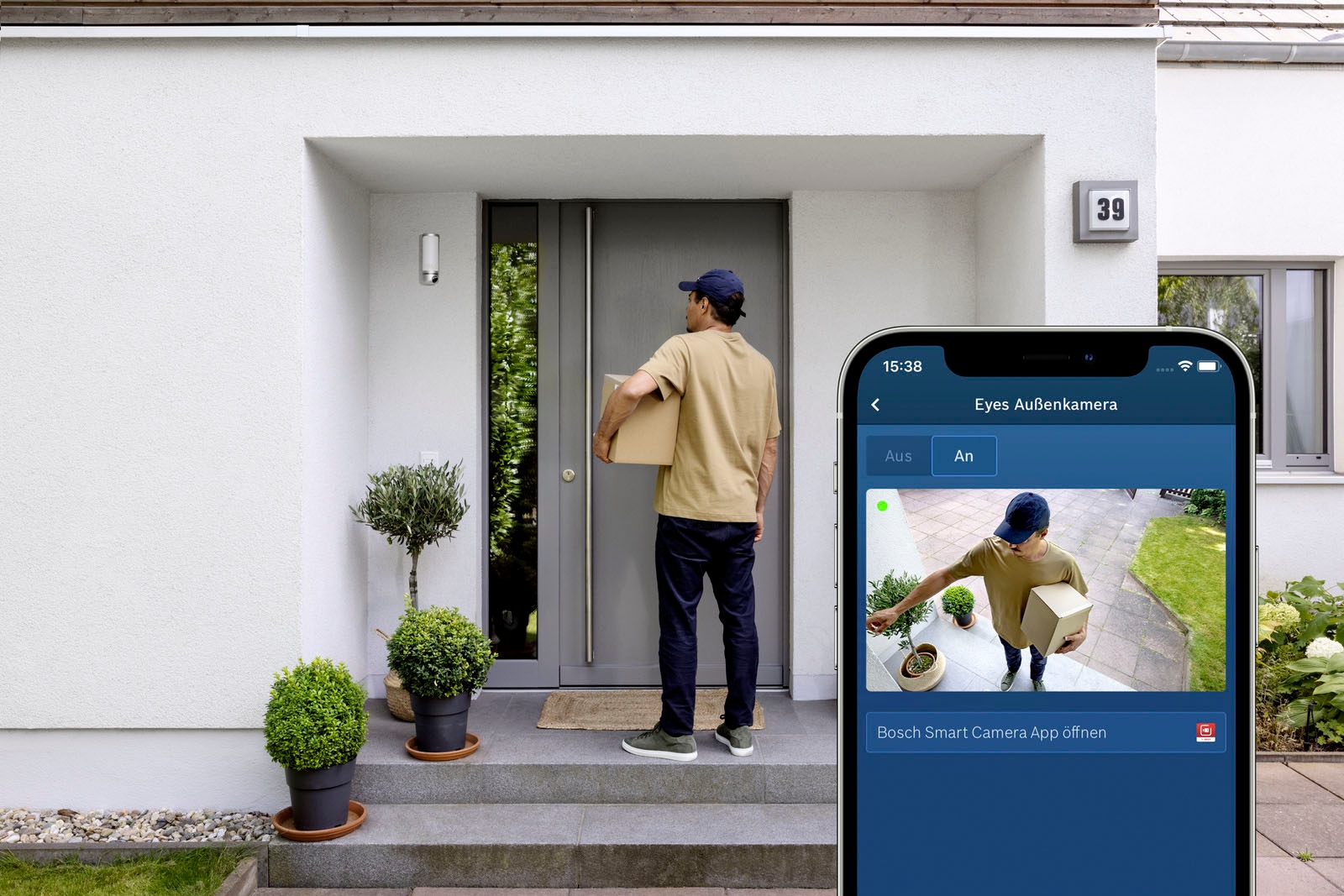 BOSCH Überwachungskamera »Bosch Smart Home - smarte Aussenkamera Eyes«, Innenbereich-Aussenbereich