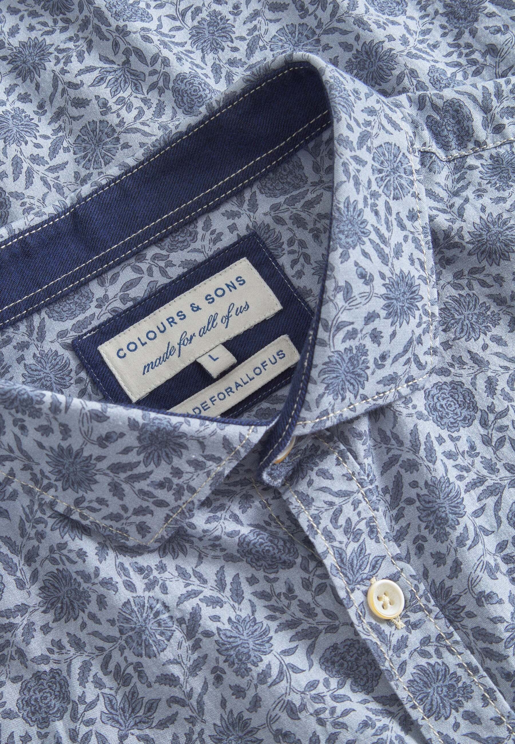 colours & sons Langarmhemd »colours & sons Langarmhemd Shirt Printed«