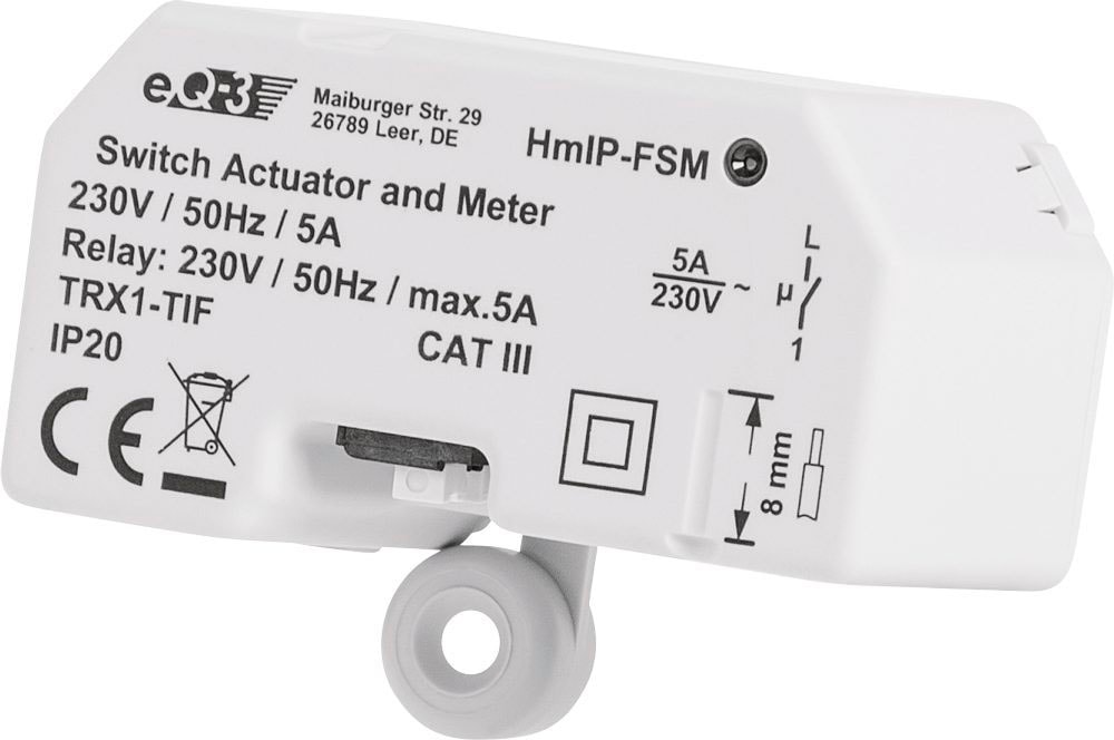 Homematic IP Smart-Home-Zubehör »Schalt-Mess-Aktor - Unterputz (142721A0)«