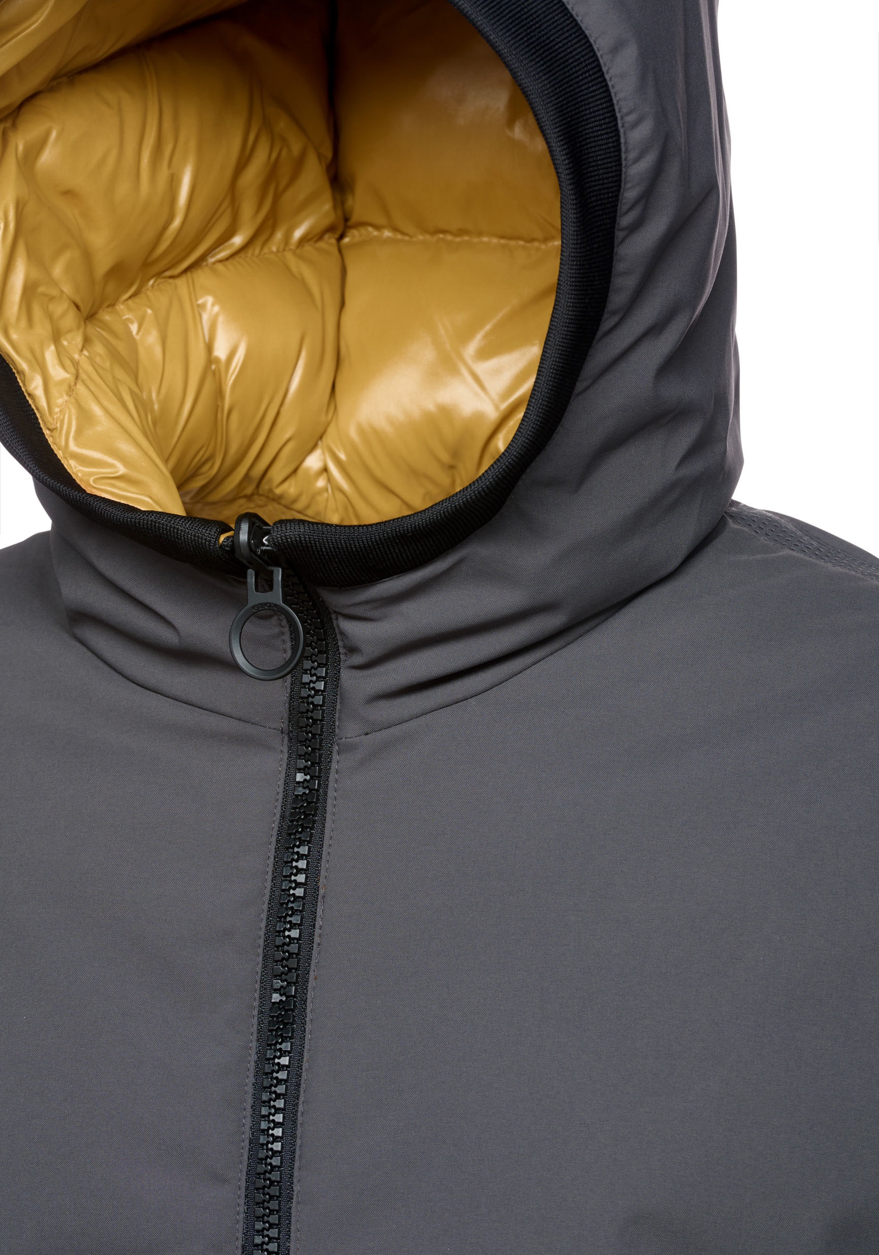 Geox Wendejacke »SPHERICA«, mit Kapuze, eine Seite glatt - eine Seite gesteppt, Reissverschluss, Kapuze