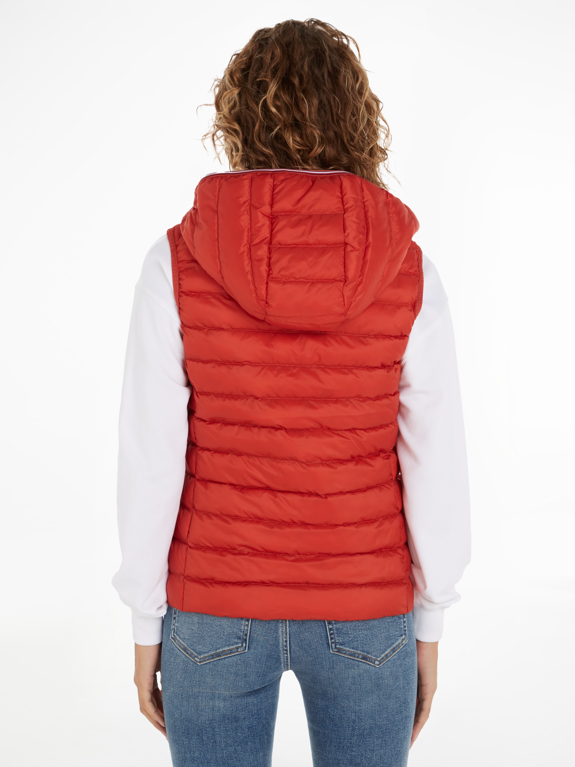 Tommy Hilfiger Steppweste »LW PADDED GLOBAL STRIPE VEST«, (Global Serie TH WOMEN), mit Elastic-Band