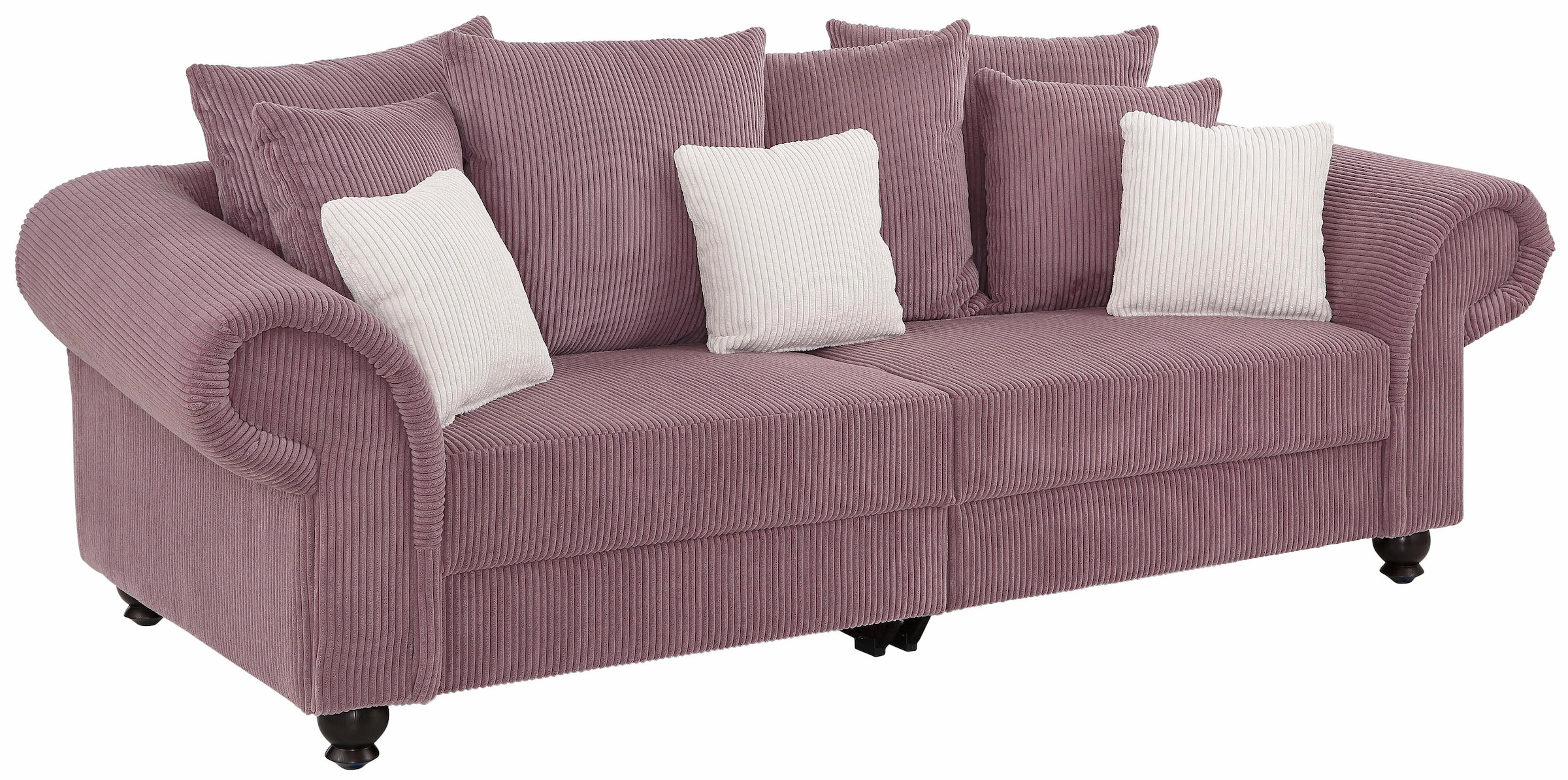 Home affaire Big-Sofa »King Henry Mega Sofa, viel Platz, Breite 242cm, Federkern«, in legerer Polsterung und vielen losen Kissen