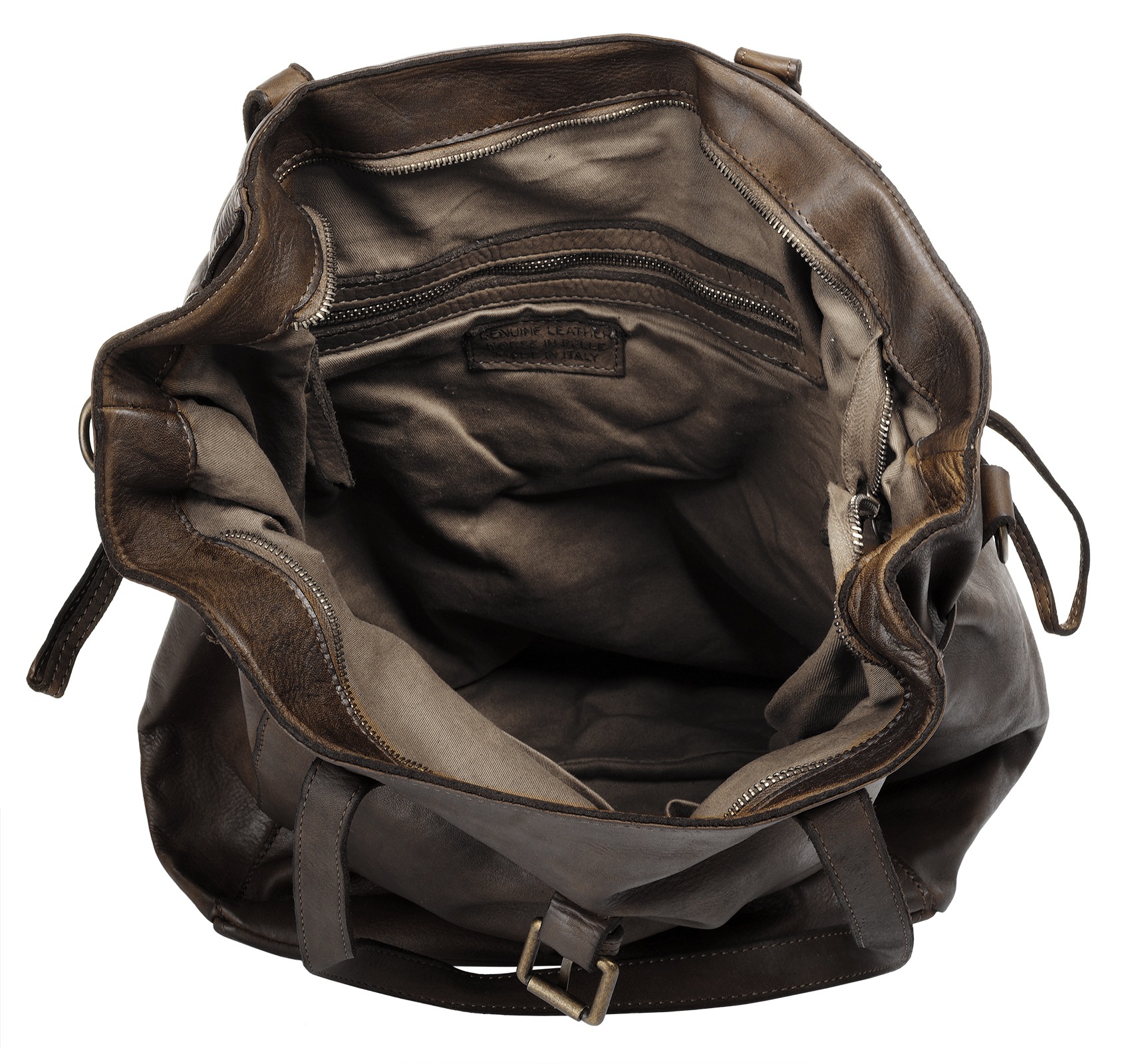 forty° Shopper, echt Leder, Made in Italy
