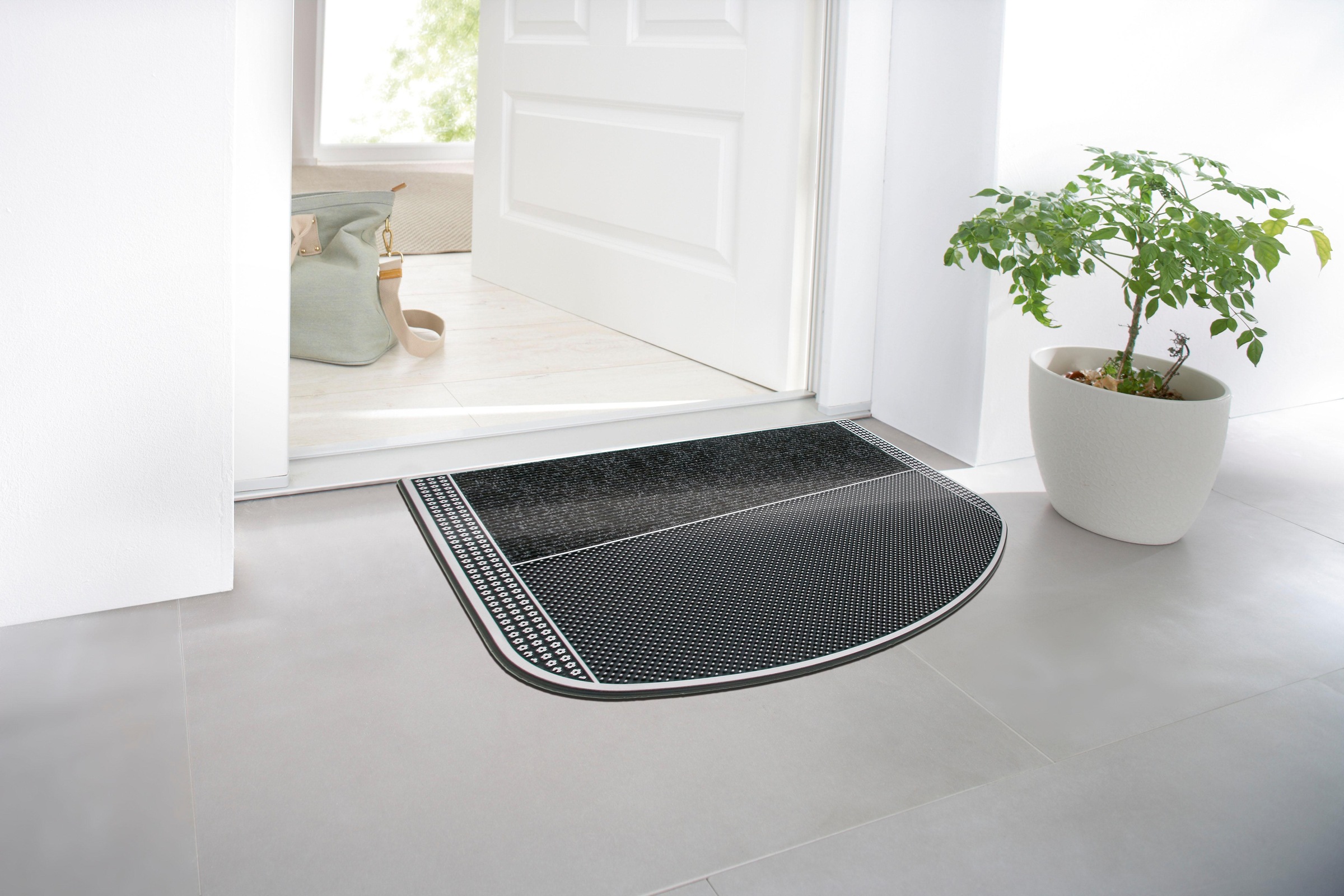 Home2Fashion Fussmatte »TC Clean Dissi«, rechteckig, 8 mm Höhe, Schmutzfangmatte, robust & strapazierfähig, In- und Outdoor geeignet