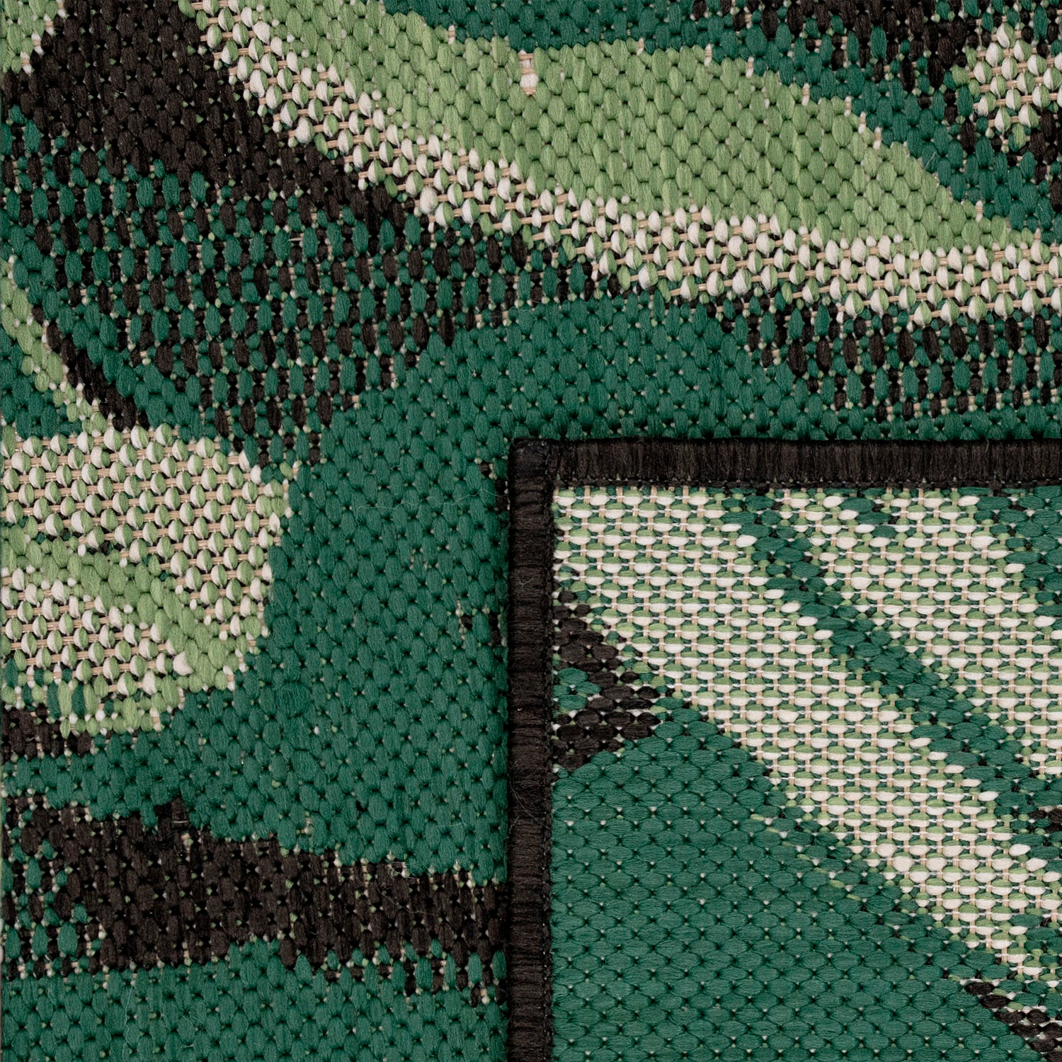 Paco Home Teppich »Ostende online Motiv geeignet bestellen Jelmoli-Versand | rechteckig, Flachgewebe, In- 551«, Palmenblätter, und Outdoor