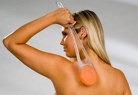 Hydas Rückencremer »gleichmässige Dosierung – sanfte Massage, erreicht alle Körperregionen«, Eincreme-Hilfe für Cremes, Lotionen mit abnehmbaren Griff
