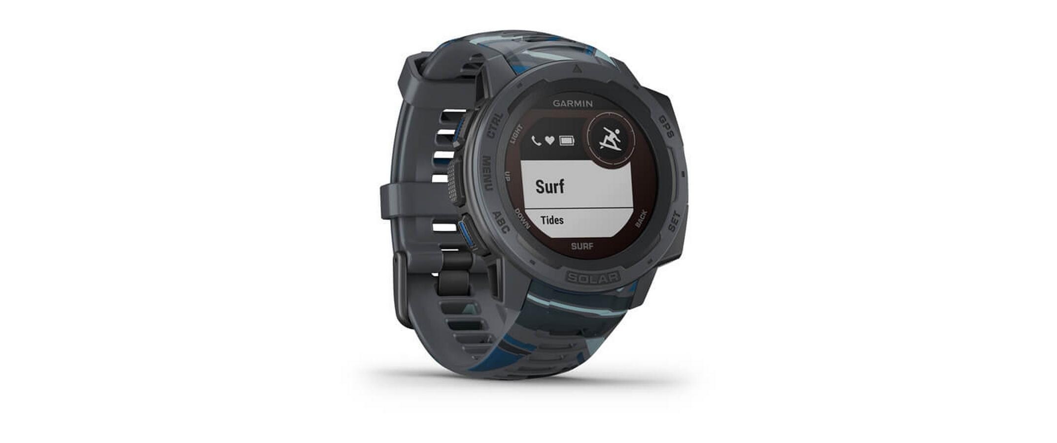 Garmin Smartwatch »GARMIN GPS-Sportuhr Instinct Solar«, (2,2 cm / 0,9 Zoll), Android Wear,)