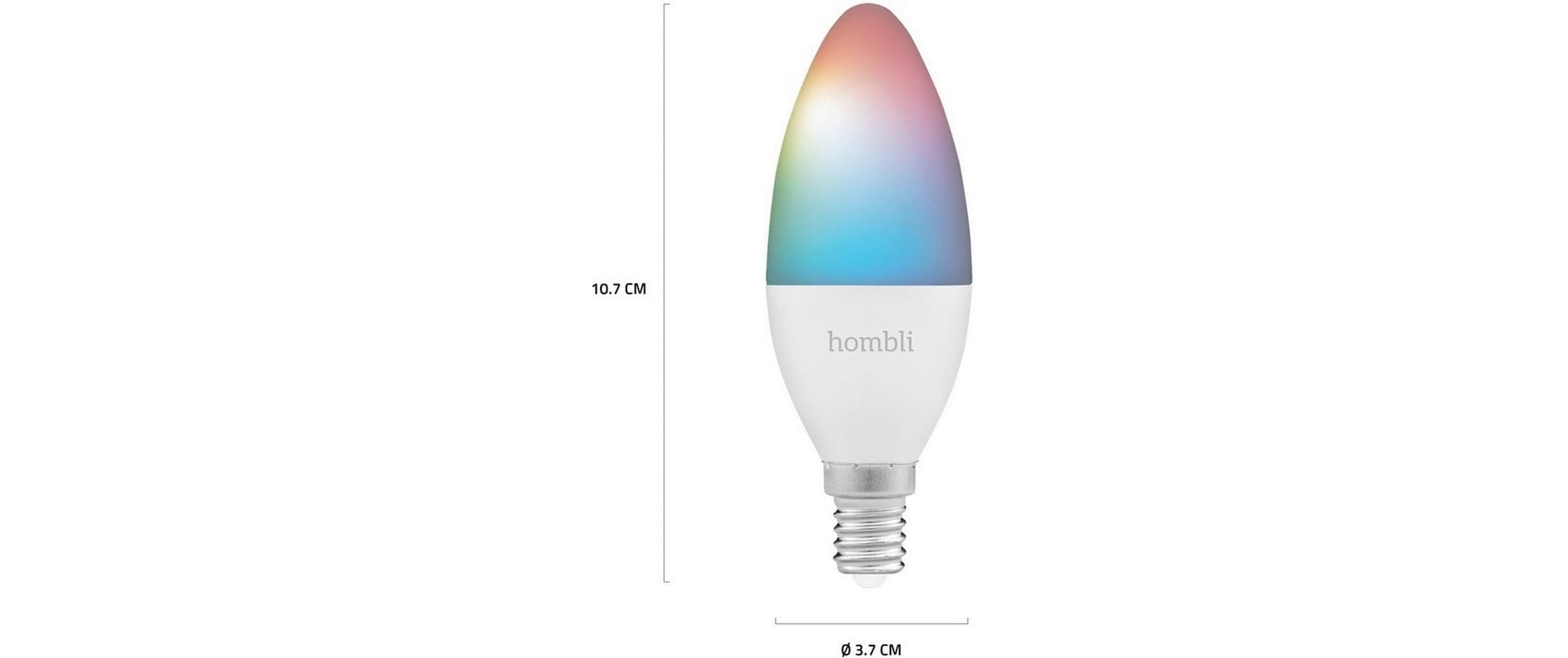 LED-Leuchtmittel »hombli E14 (4.5W) RGB + CCT 1+1 Pack«, E14, Farbwechsler-Warmweiss
