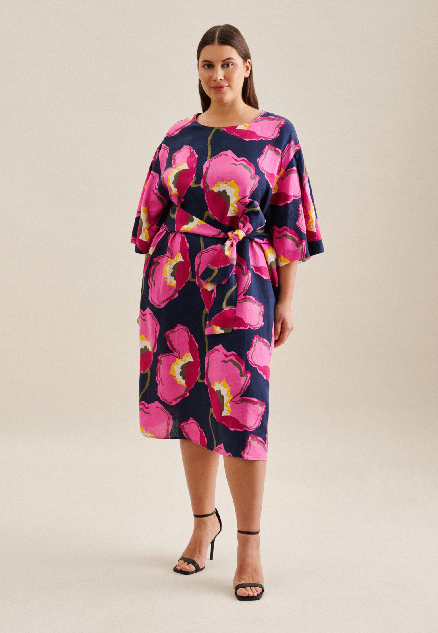 seidensticker Sommerkleid »Schwarze Rose« 1/2 Rundhals Floral
