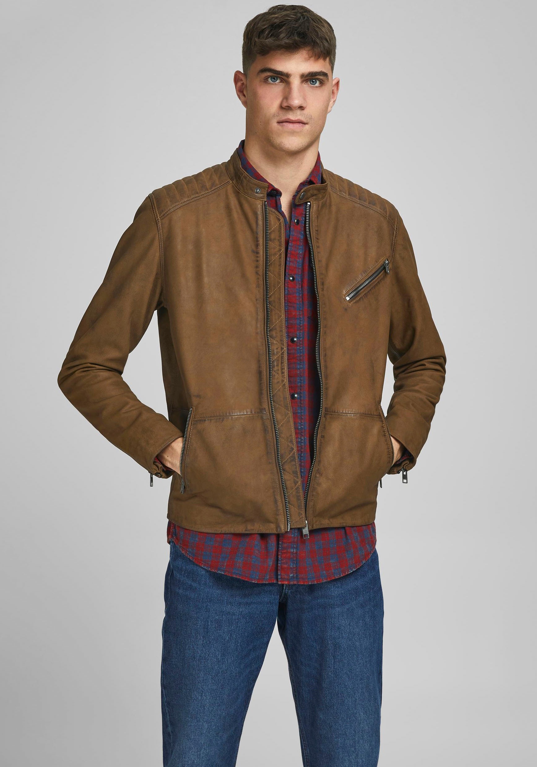 Jack & Jones Lederjacke »JOEL LEATHER JACKET« kaufen