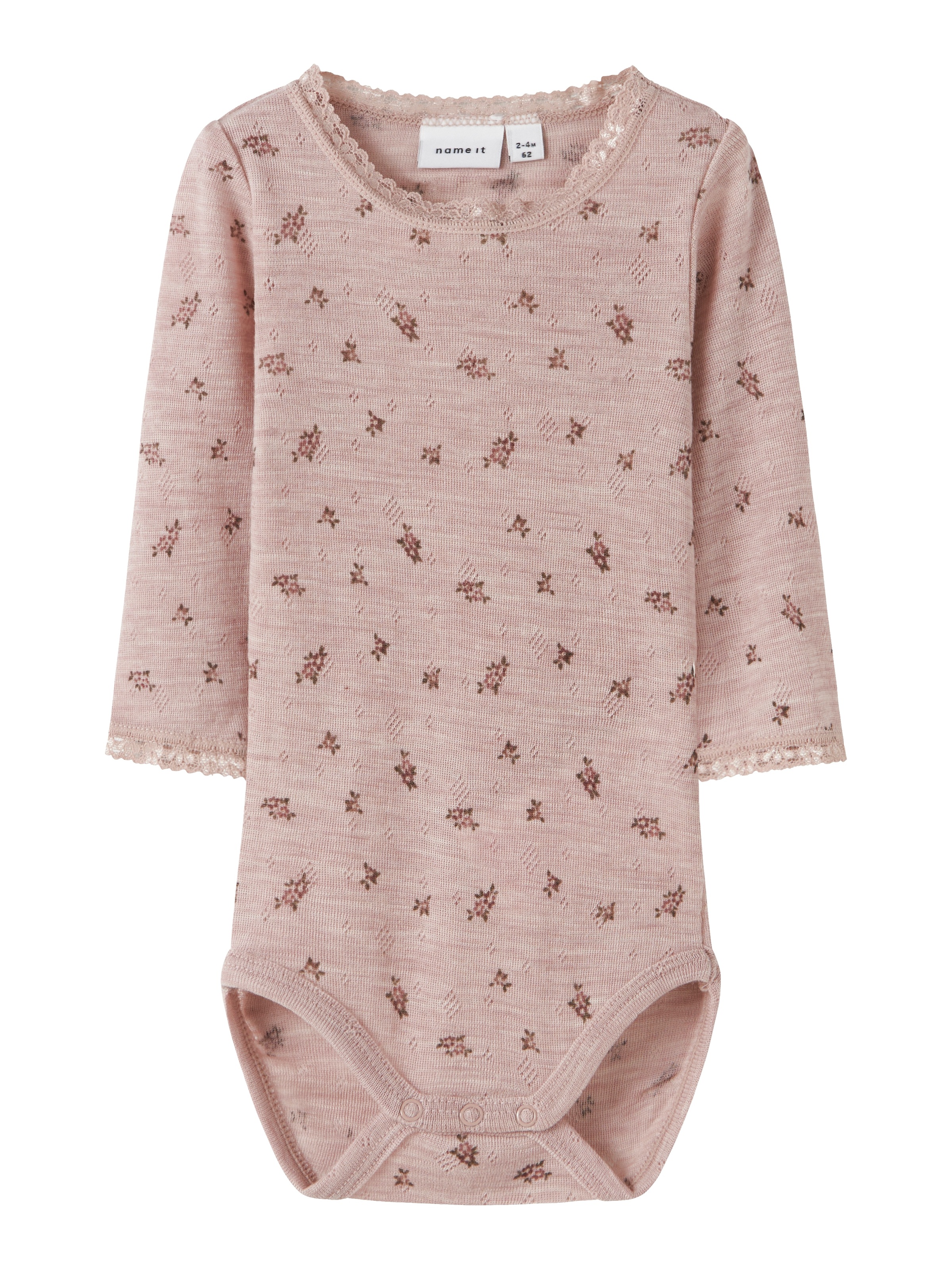 Name It Langarmbody »NBFWANG WOOL NEEDLE LS BODY NOOS«, aus reiner Merinowolle