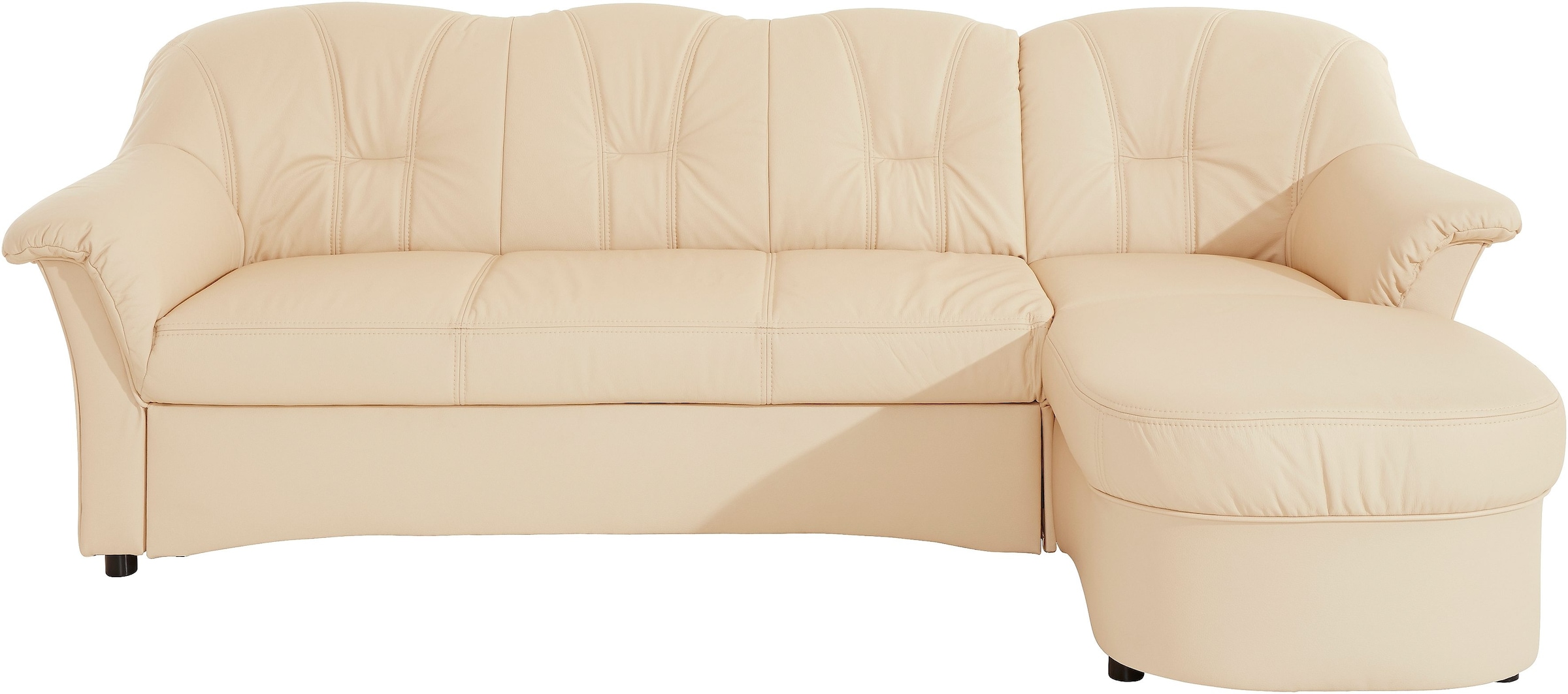 DOMO collection Ecksofa »Flores Schlafsofa, B/T/H: 233/142/86 cm, L-Form«, wahlweise mit Bettfunktion, wahlweise mit Federkern, auch in Leder