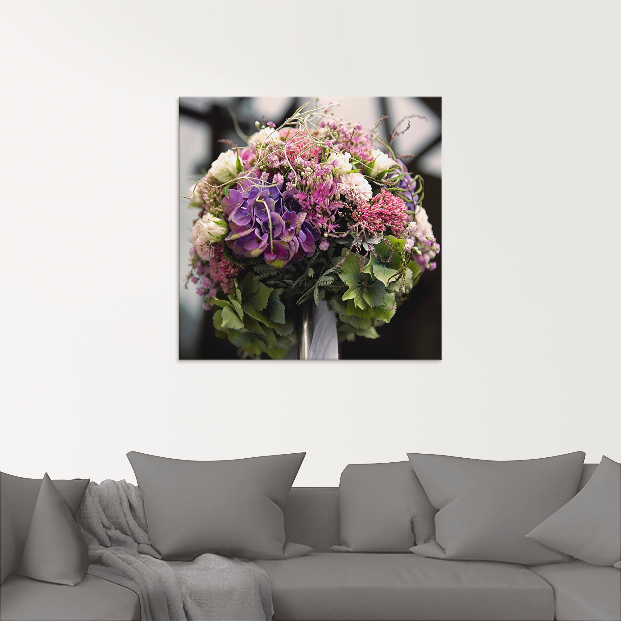 Artland Glasbild »Blumenkugel«, Blumen, (1 St.), in verschiedenen Grössen