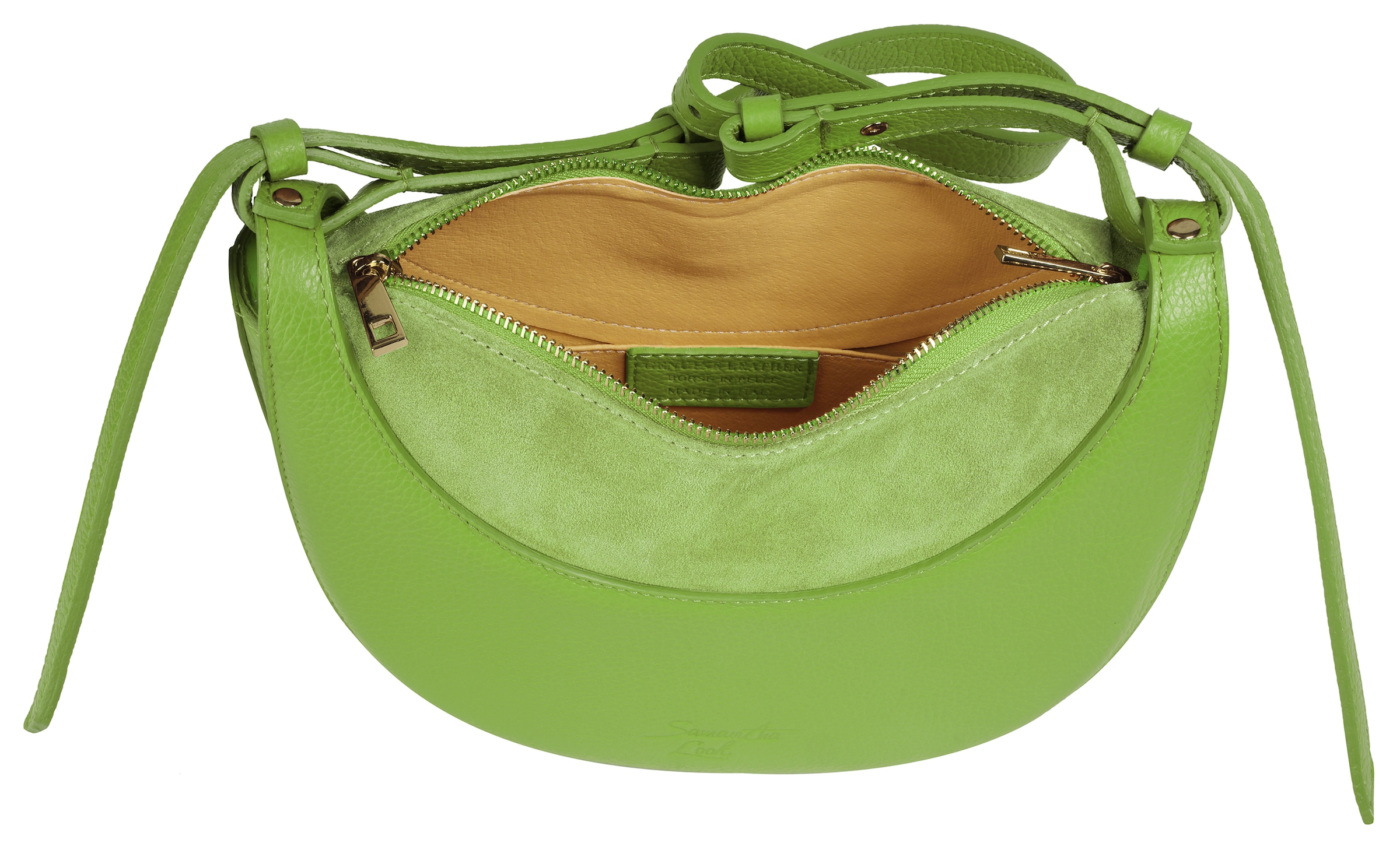 Samantha Look Umhängetasche, echt Leder, Made in Italy