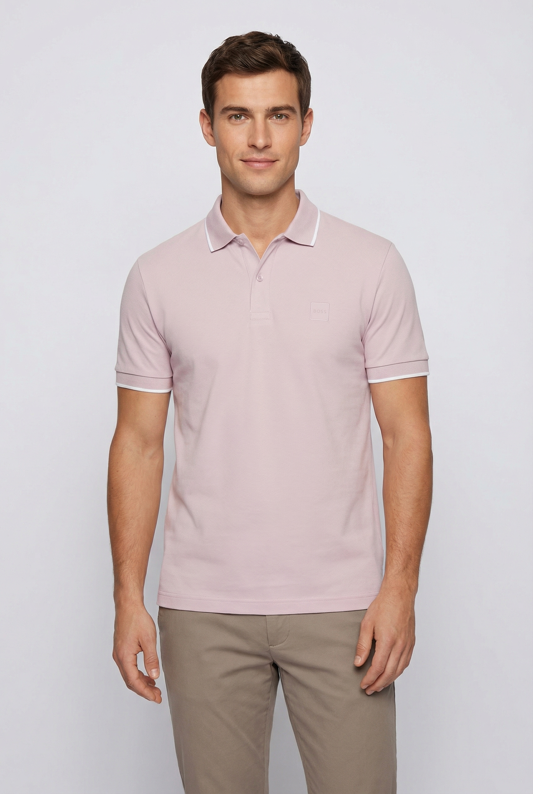 BOSS ORANGE Poloshirt "Passertip" mit BOSS Logo-Badge