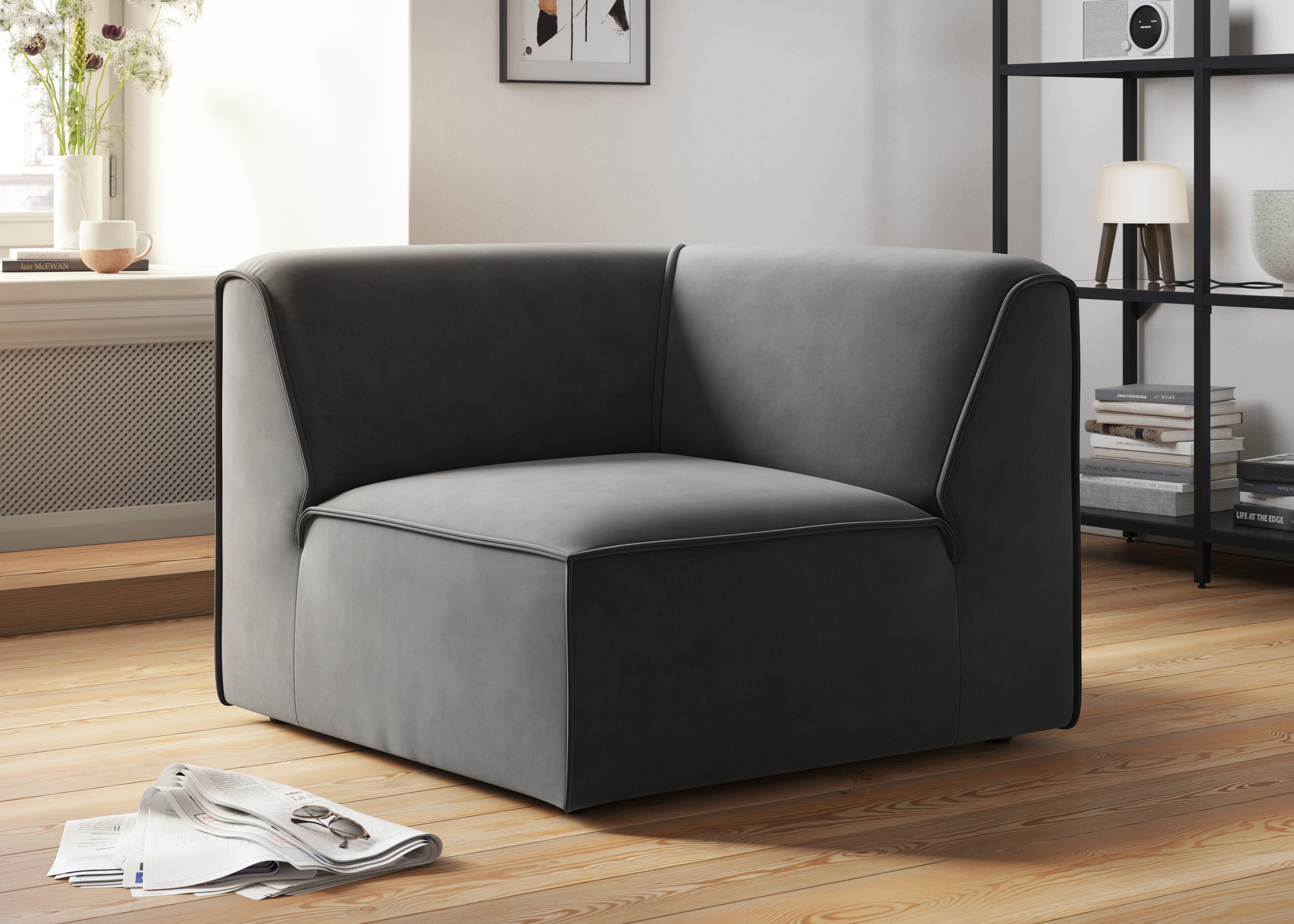 RAUM.ID Sofa-Eckelement »Merid, Sofaelement, Masse B/T/H: 97/97/46 cm«, als Modul oder separat verwendbar, für individuelle Zusammenstellung