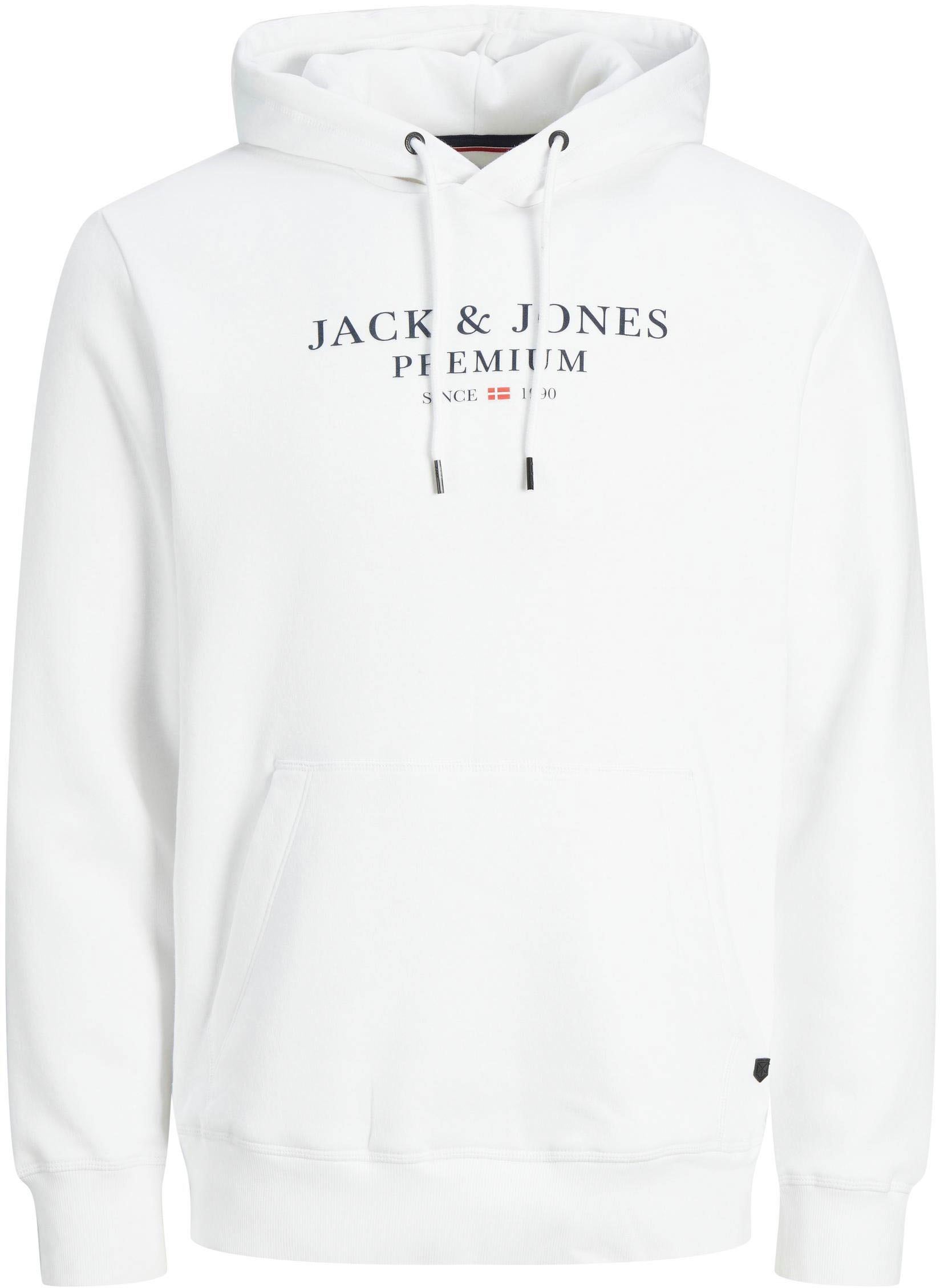 Sweat à capuche bluarchie premium blanc homme - Jack & Jones