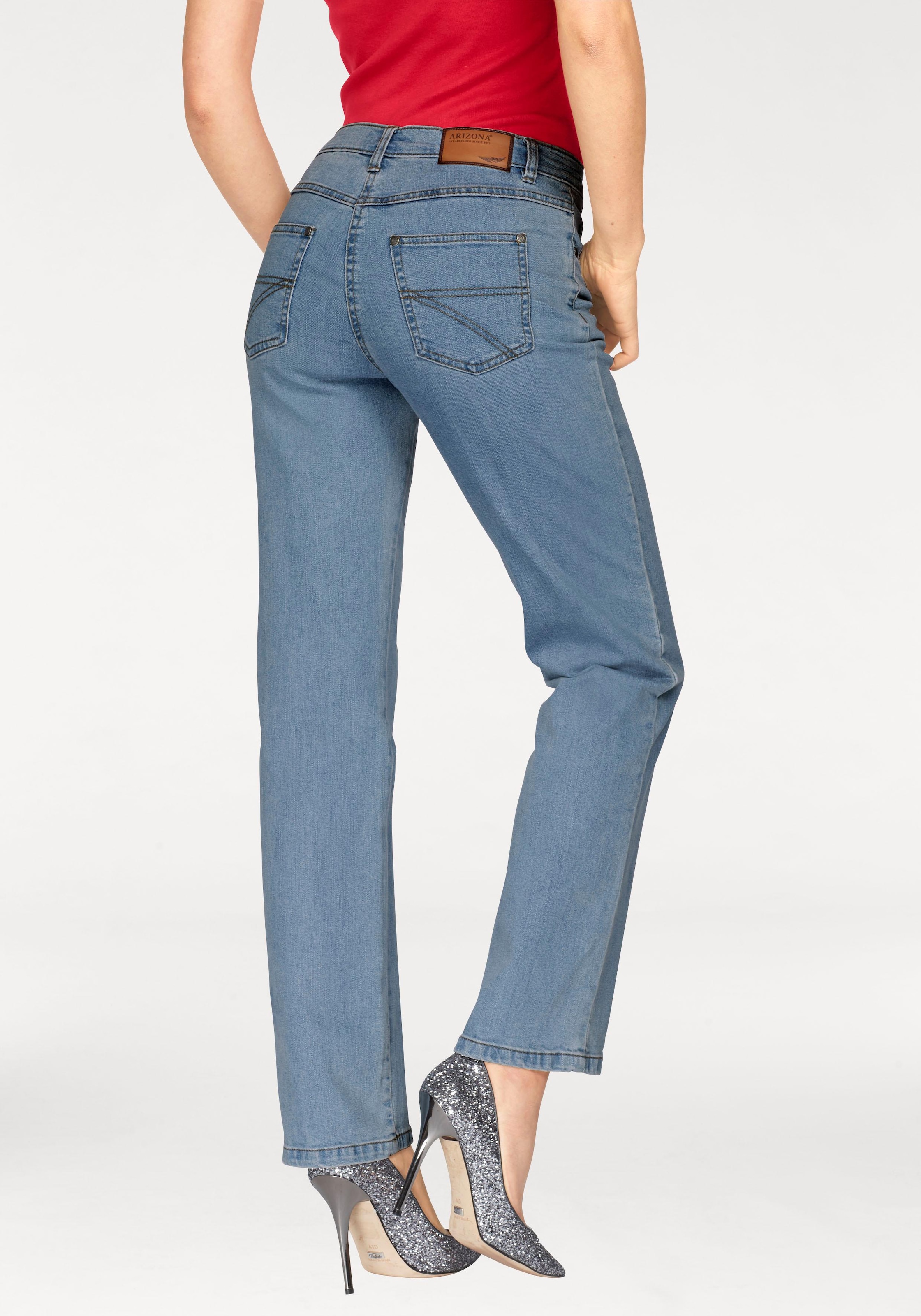 High shoppen Jelmoli-Versand Gerade Jeans online »Annett«, Arizona Schweiz Waist bei