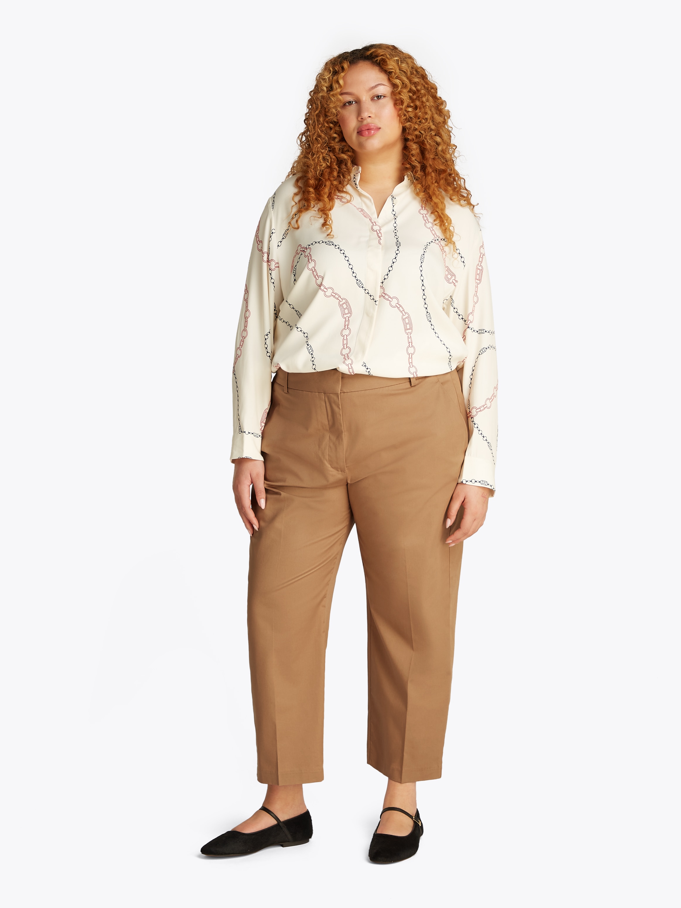 Tommy Hilfiger Curve Chinohose »CRV CO SLIM STRAIGHT CHINO«, in Grossen Grössen, Chino Qualität