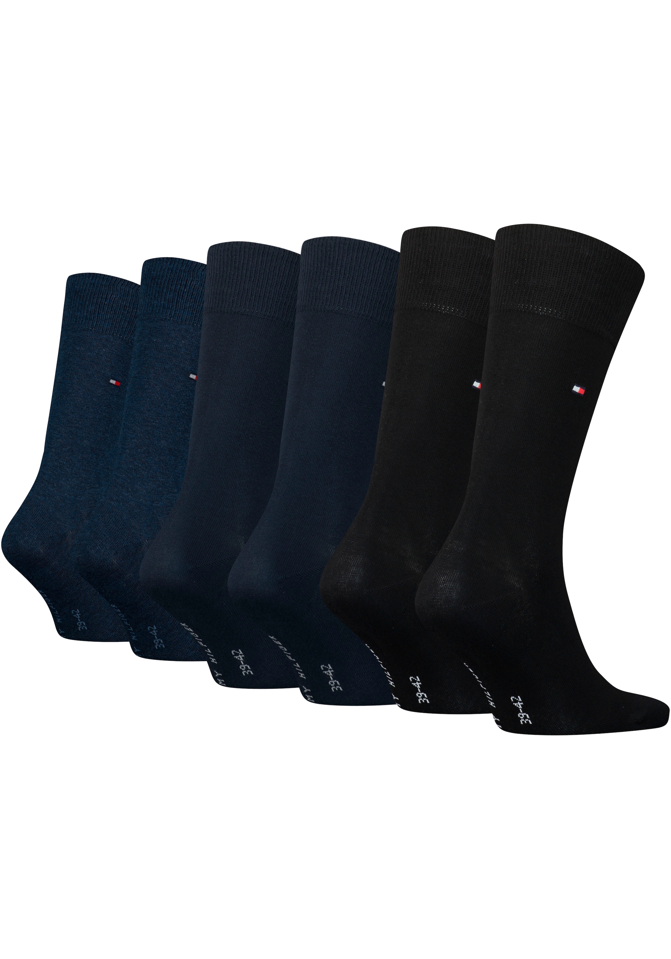 Tommy Hilfiger Socken, (Packung, 6 Paar), mit gekämmter Baumwolle