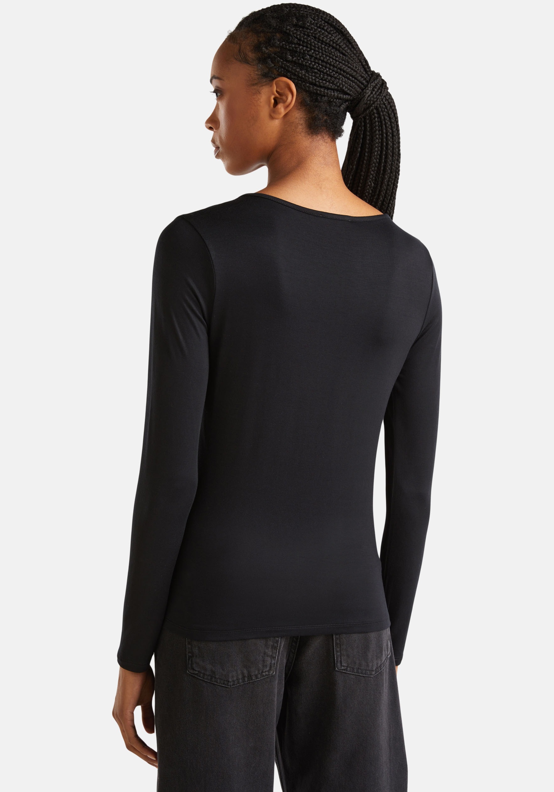 United Colors of Benetton Langarmshirt, Figurbetont