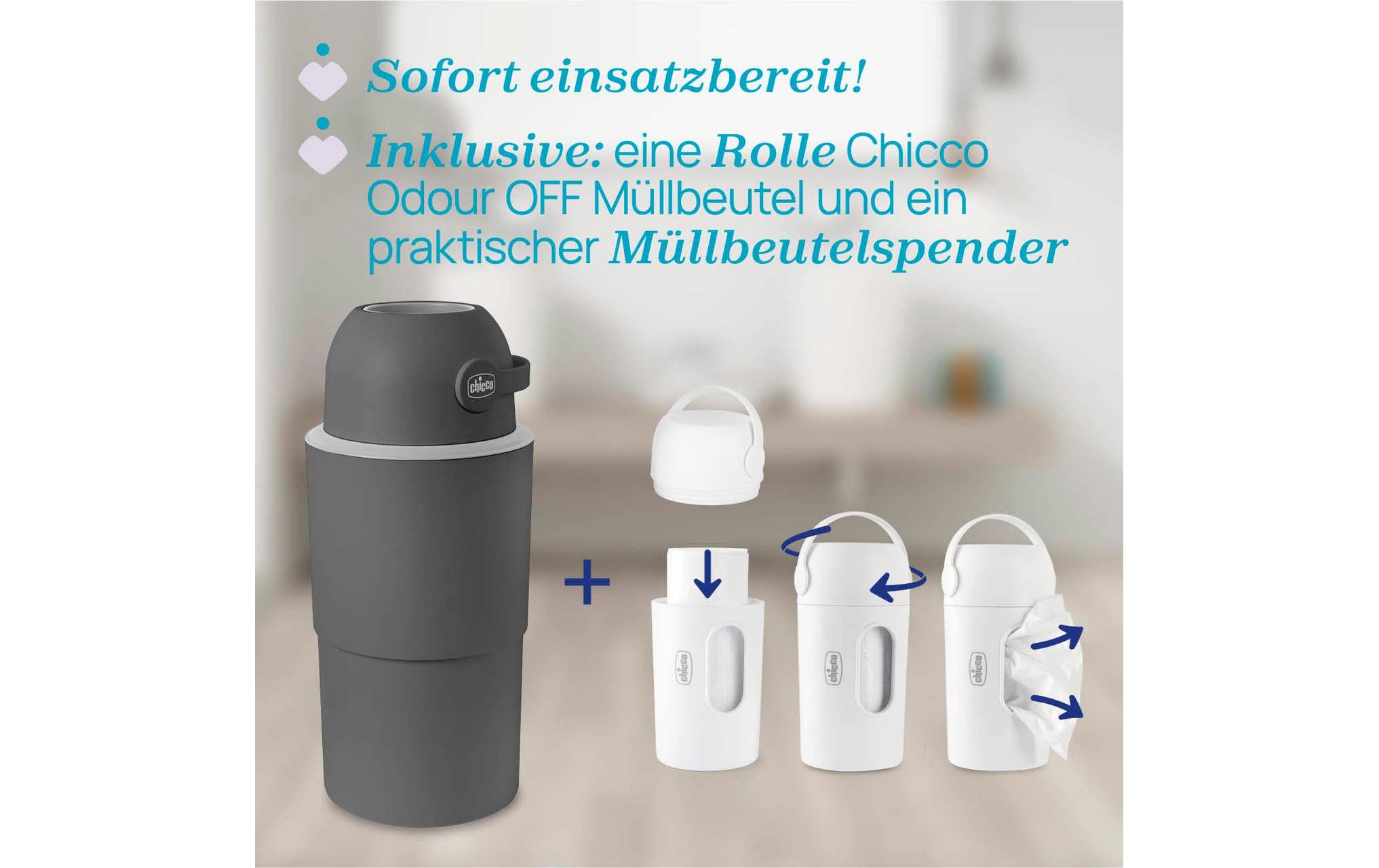 Chicco Windeleimer »Chicco Windeleimer Odour Off XL Stone 45 l Steingrau«