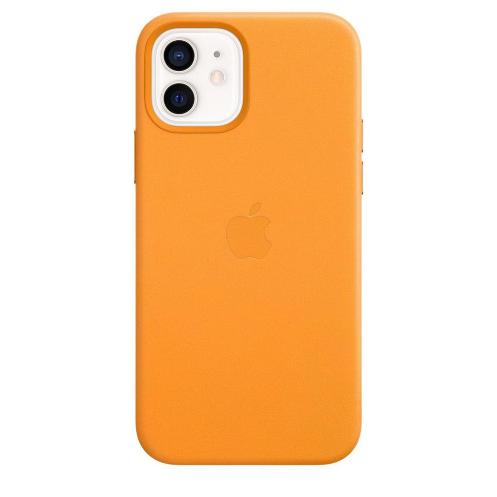 Apple Smartphone-Hülle »Apple iPhone 12/12 Pro Leder Case Mag Yello«, MHKC3ZM/A