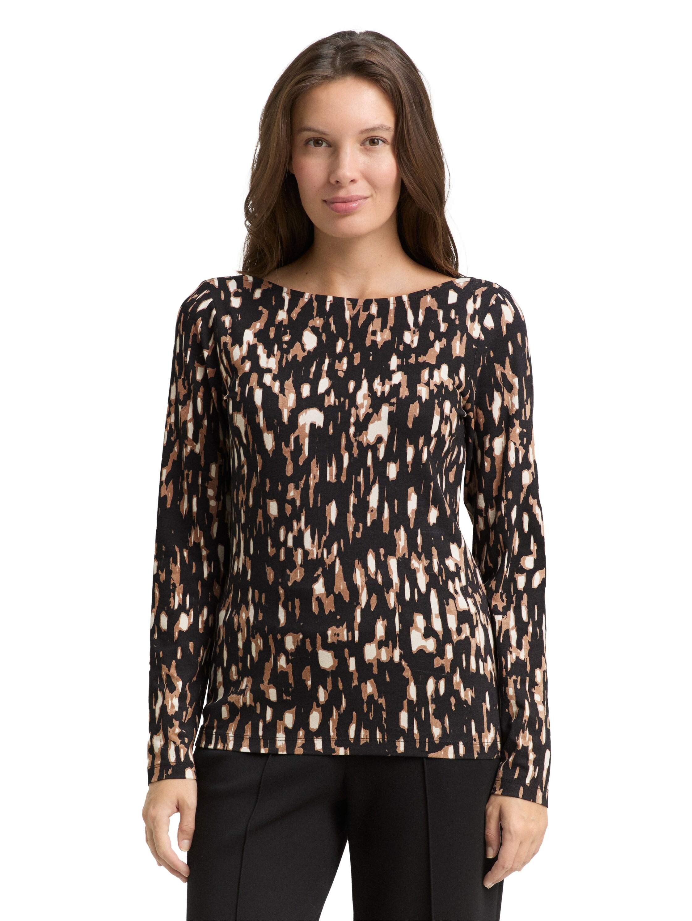 TOM TAILOR Langarmshirt mit All-Over Print