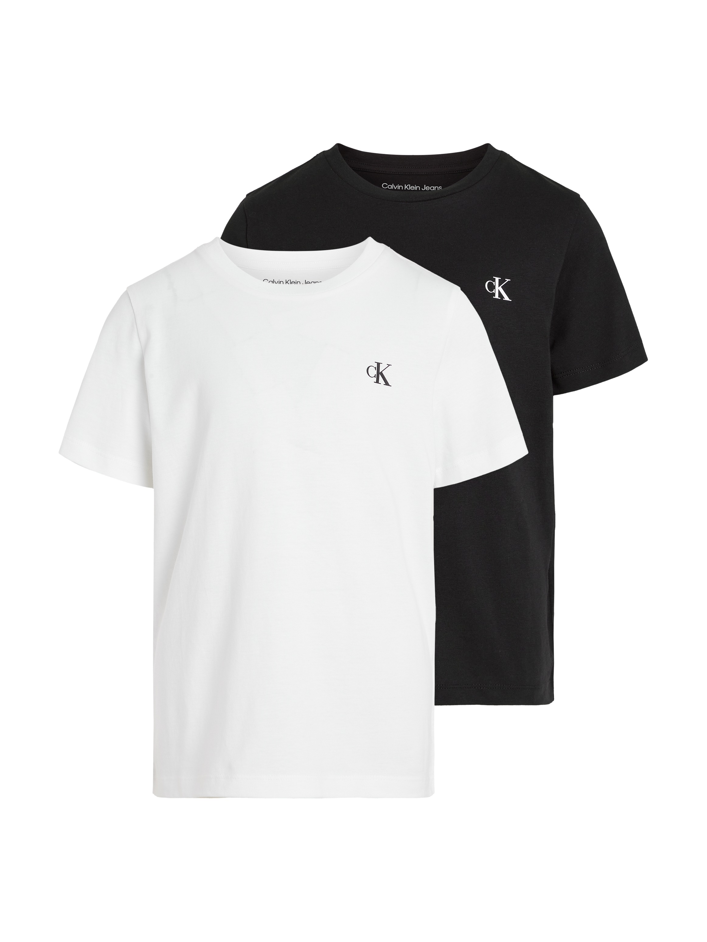 Calvin Klein Jeans T-Shirt »2-PACK MONOGRAM TOP« 2 Stk. für Kinder bis 16 Jahre mit Logoprägung