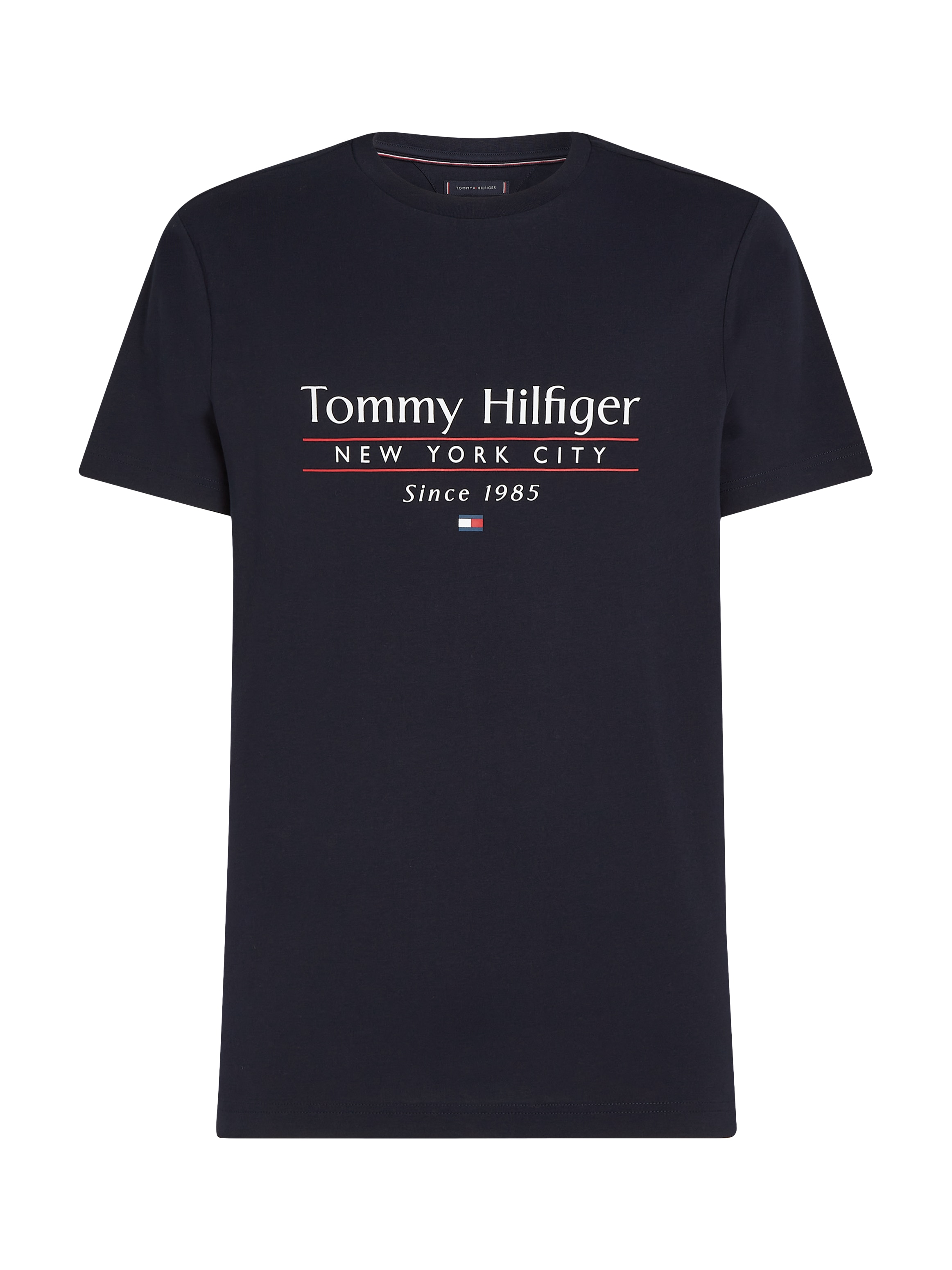 Tommy Hilfiger T-Shirt »HILFIGER CENTER STACK TEE«, mit grossem Schriftprint
