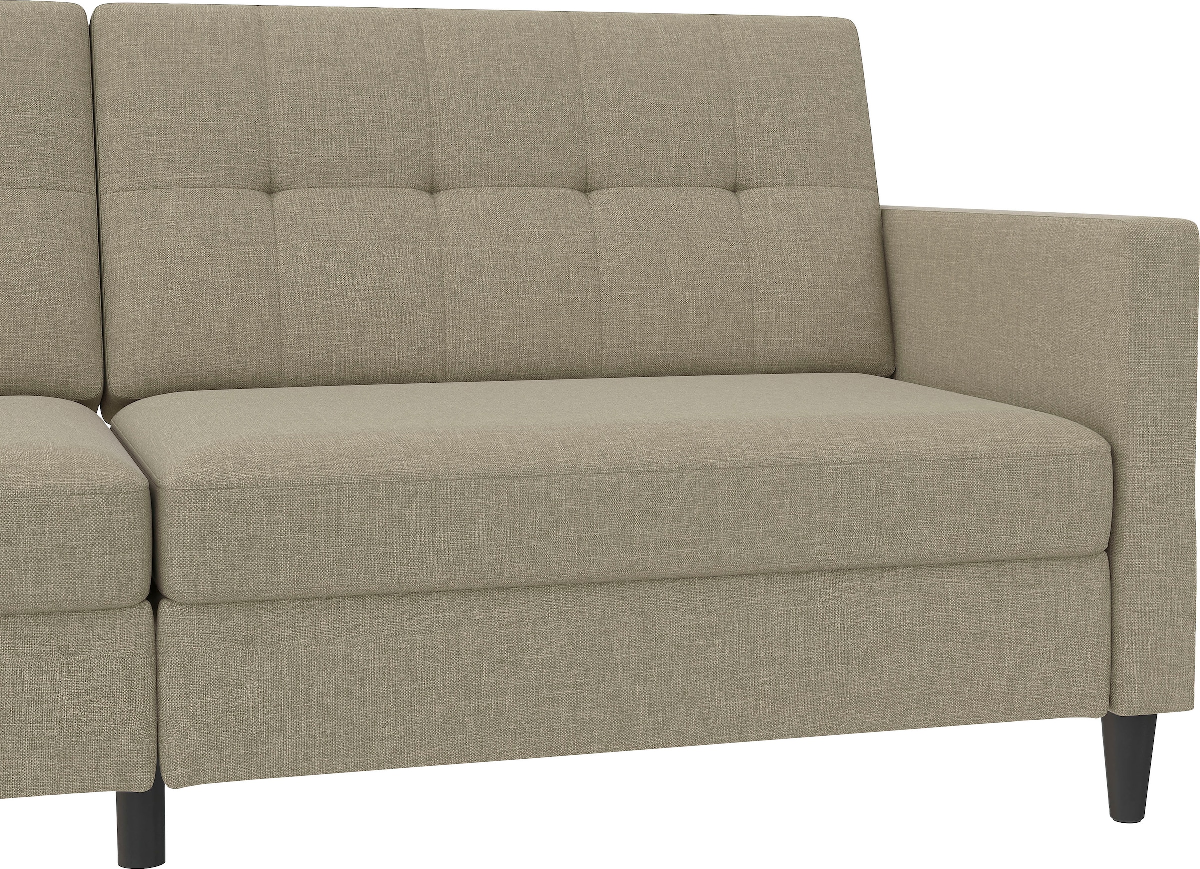 Dorel Home 3-Sitzer »Hartford«, Bettfunktion, Rückenlehne 2-teilig, 3-fach verstellbar, Sitzhöhe 43 cm