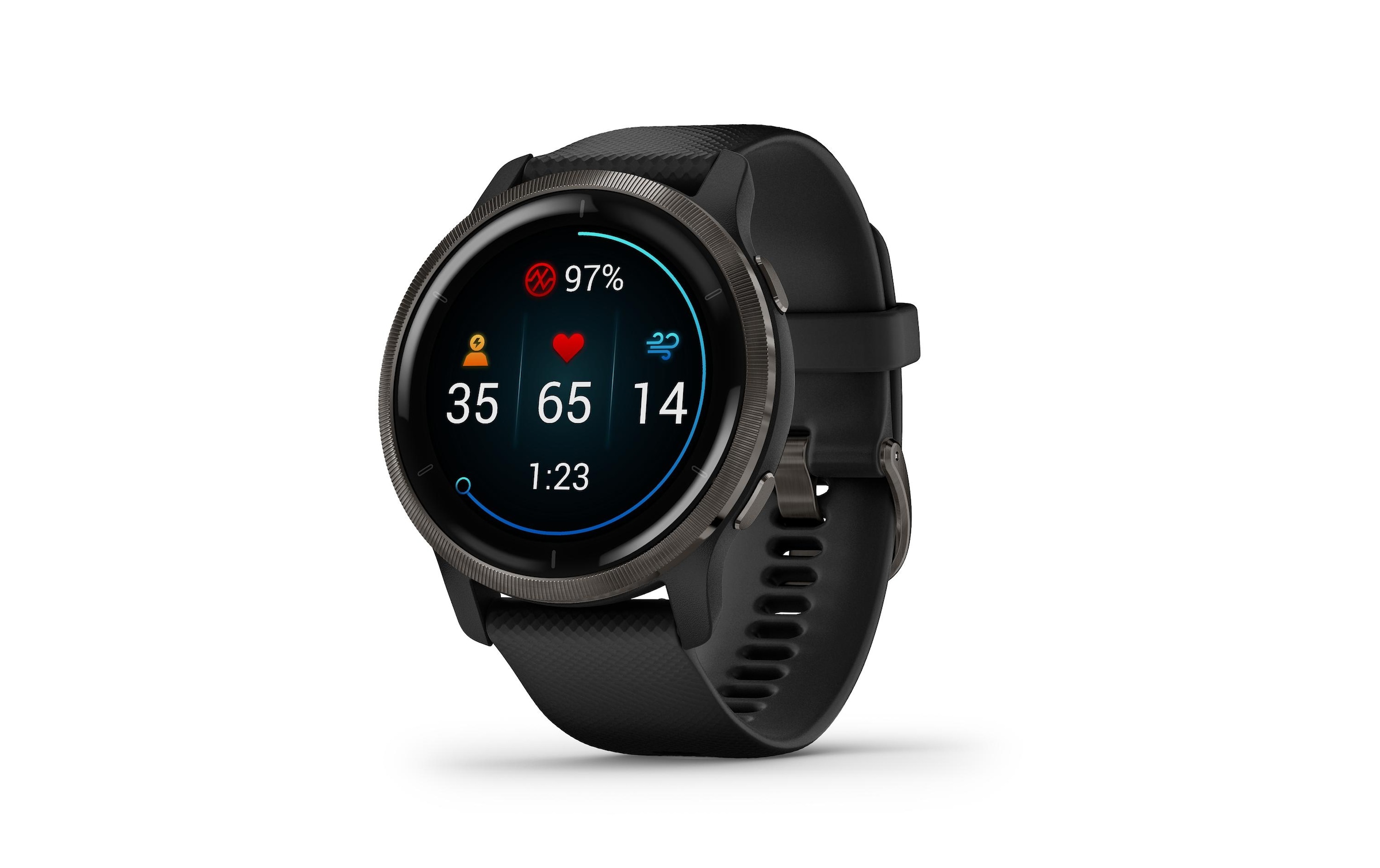 Garmin Sportuhr »Venu 2«, ANT+, Bluetooth, WLAN