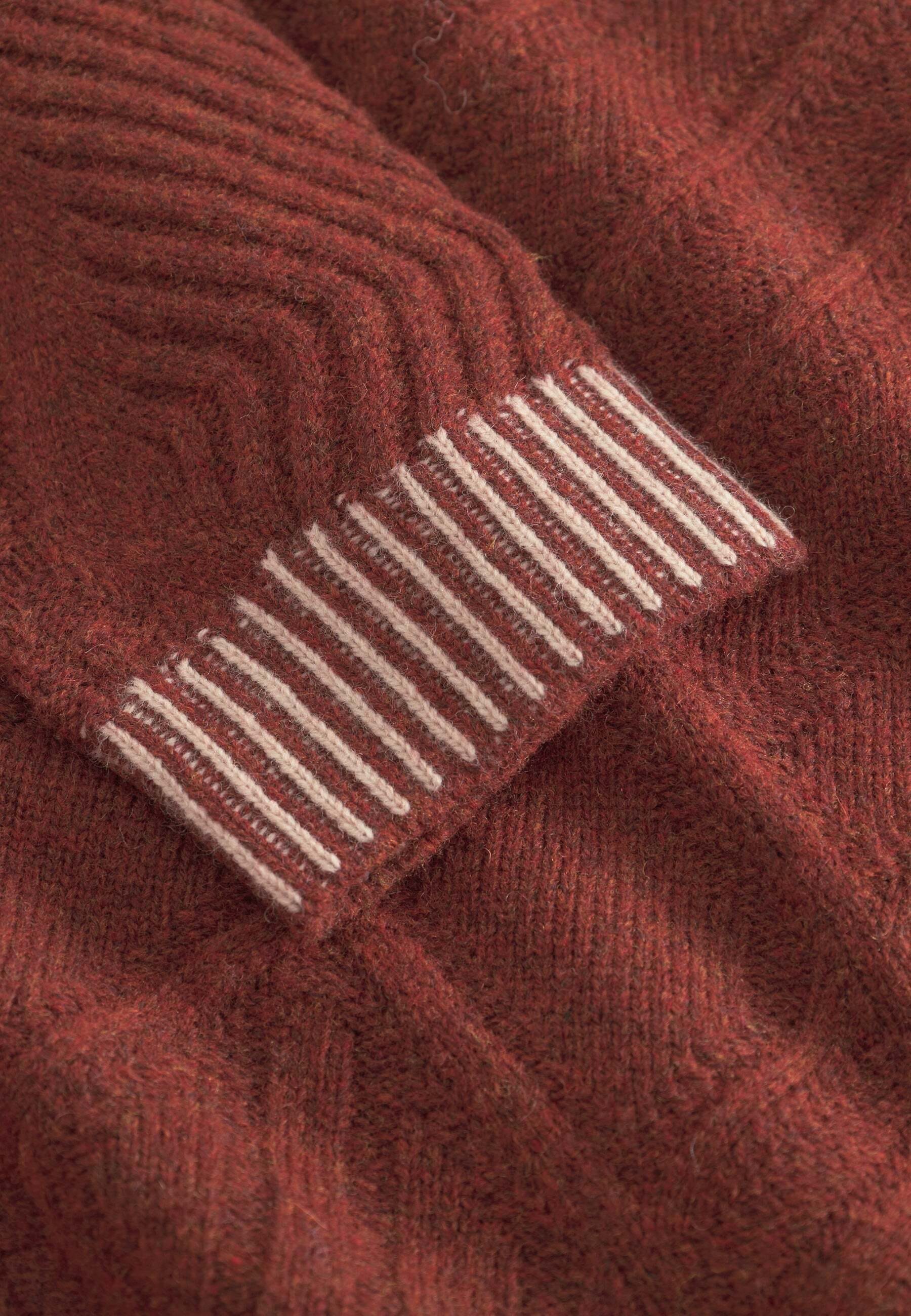 colours & sons Strickpullover »colours & sons Pullover Roundneck Ethno Structure«