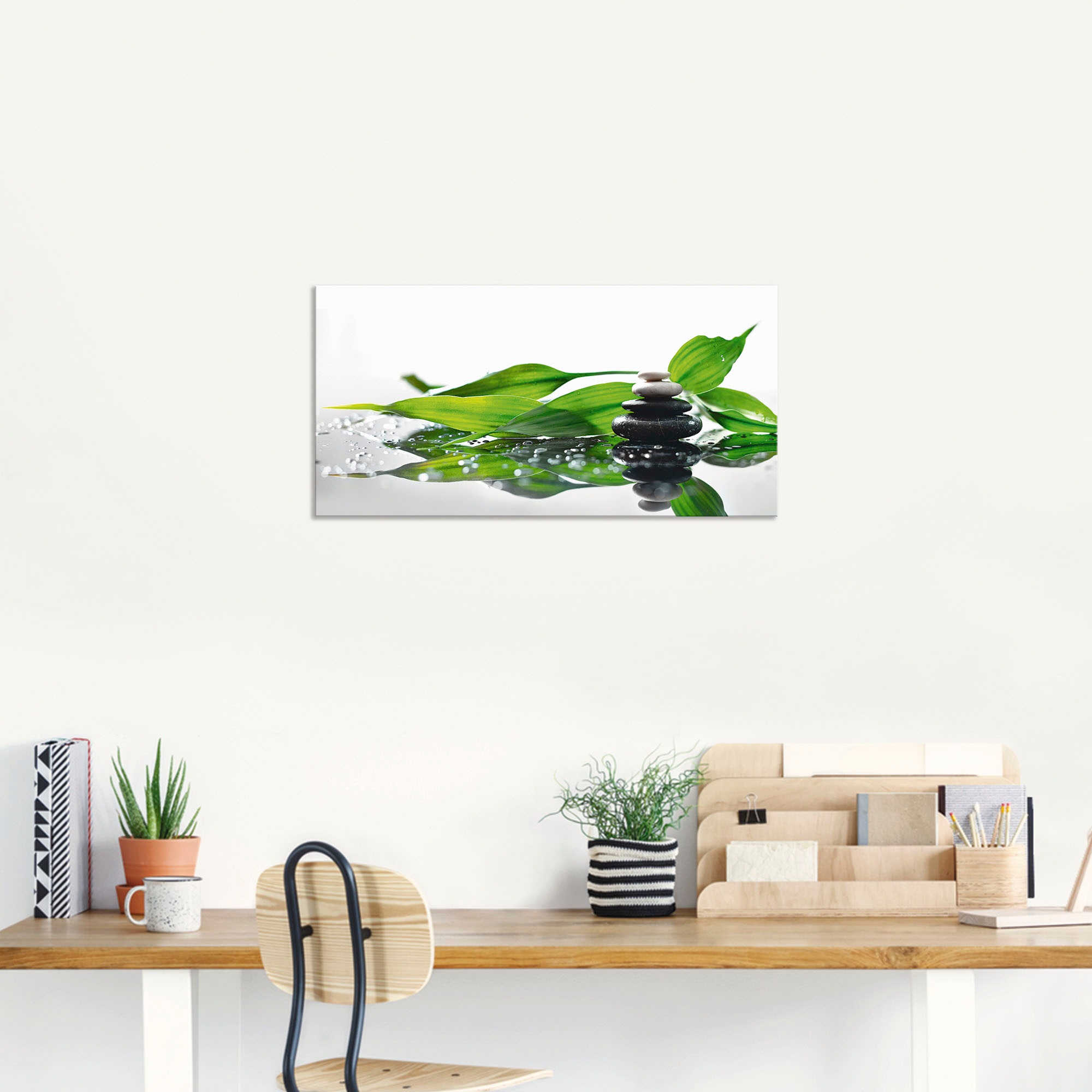 Artland Wandbild »Spa mit Steinen und Bambus«, Zen, (1 St.), als Alubild, Outdoorbild, Leinwandbild in verschied. Grössen