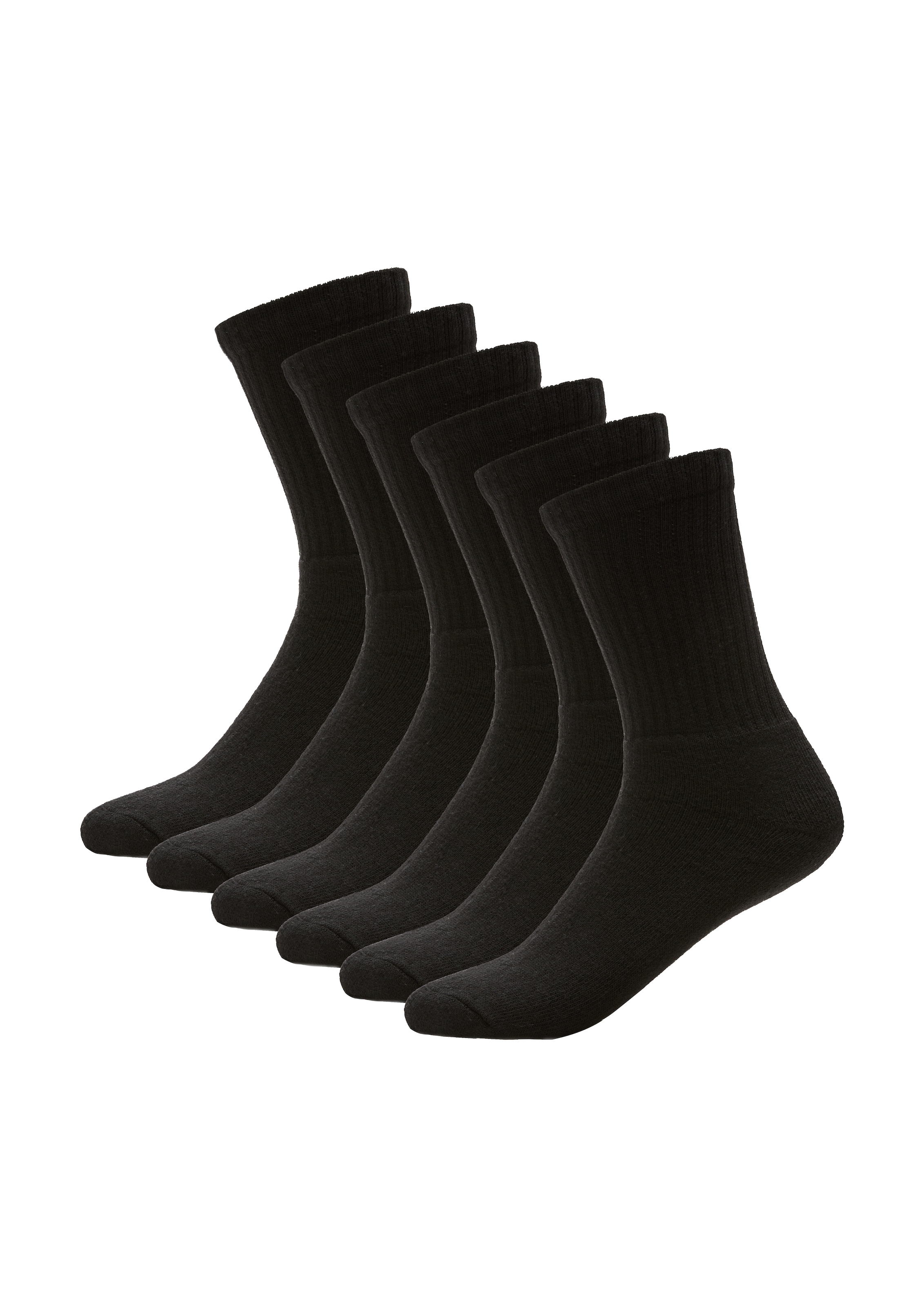 s.Oliver Sportsocken "essentials" 6 Stk. tlg. elastischer, druckfreier Bund