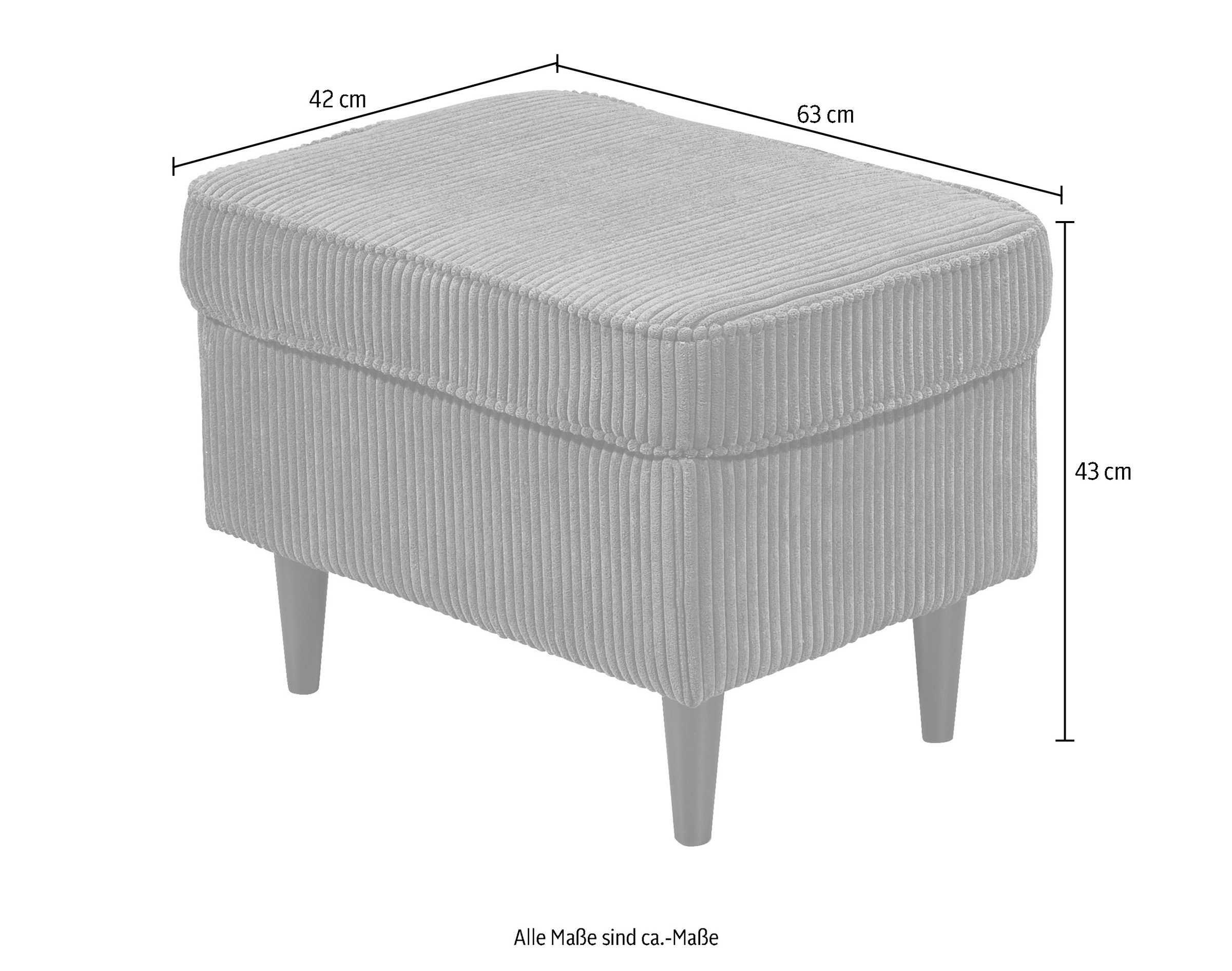ED EXCITING DESIGN Hocker »Oskar«, mit Massivholzfüssen