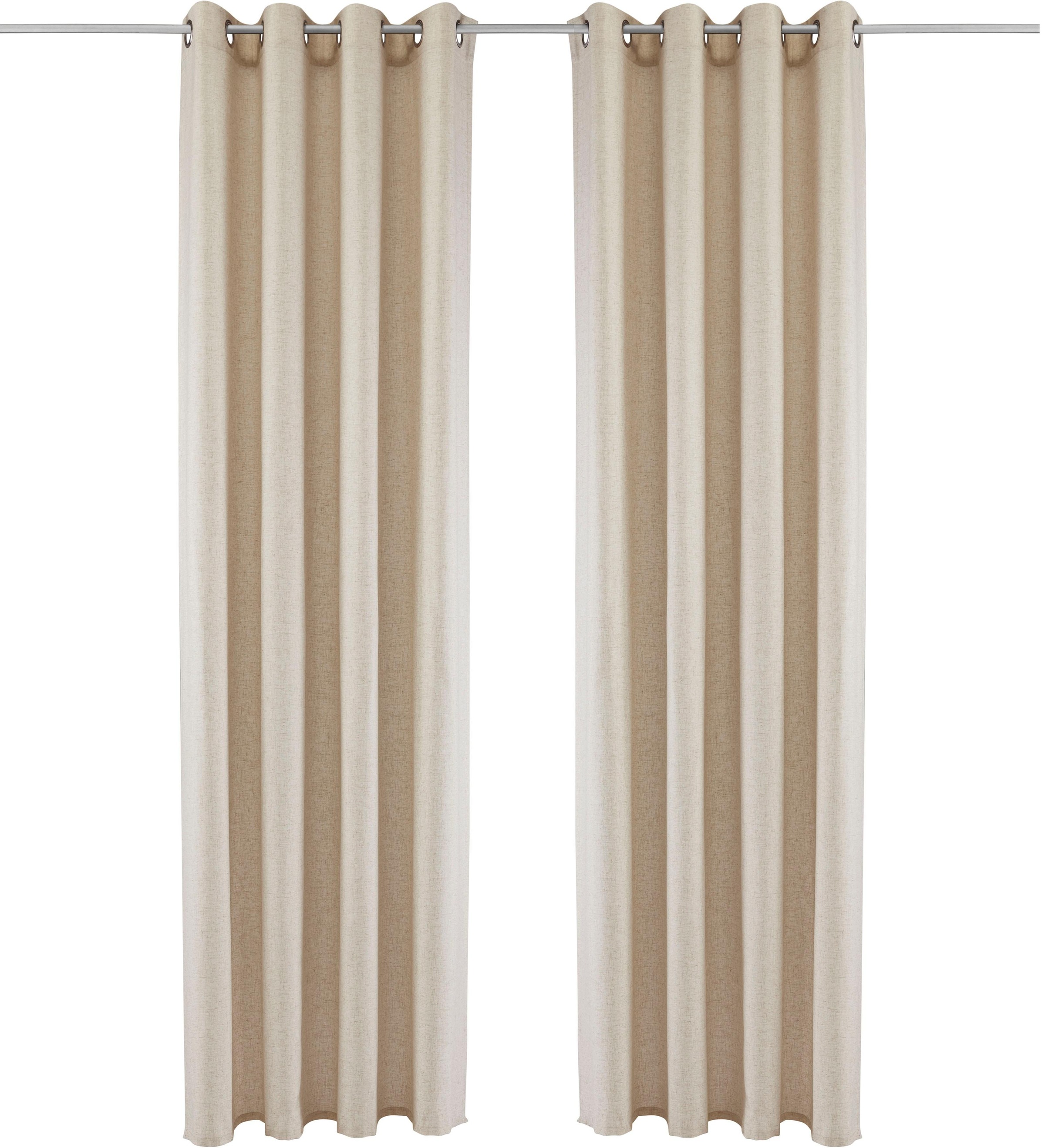 OTTO home Gardine "Rudy" Ösen 1 Stk. tlg. Halbtransparent, Leinenlook, Polyester-Leinen-Mischung