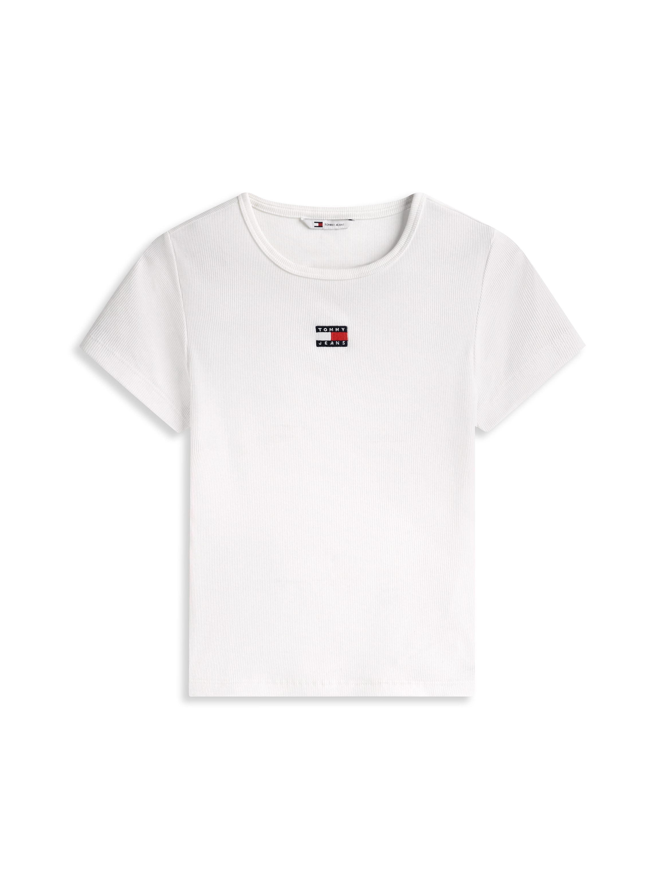 Tommy Jeans T-Shirt »TJW SLIM BADGE RIB TEE«, in Rippoptik
