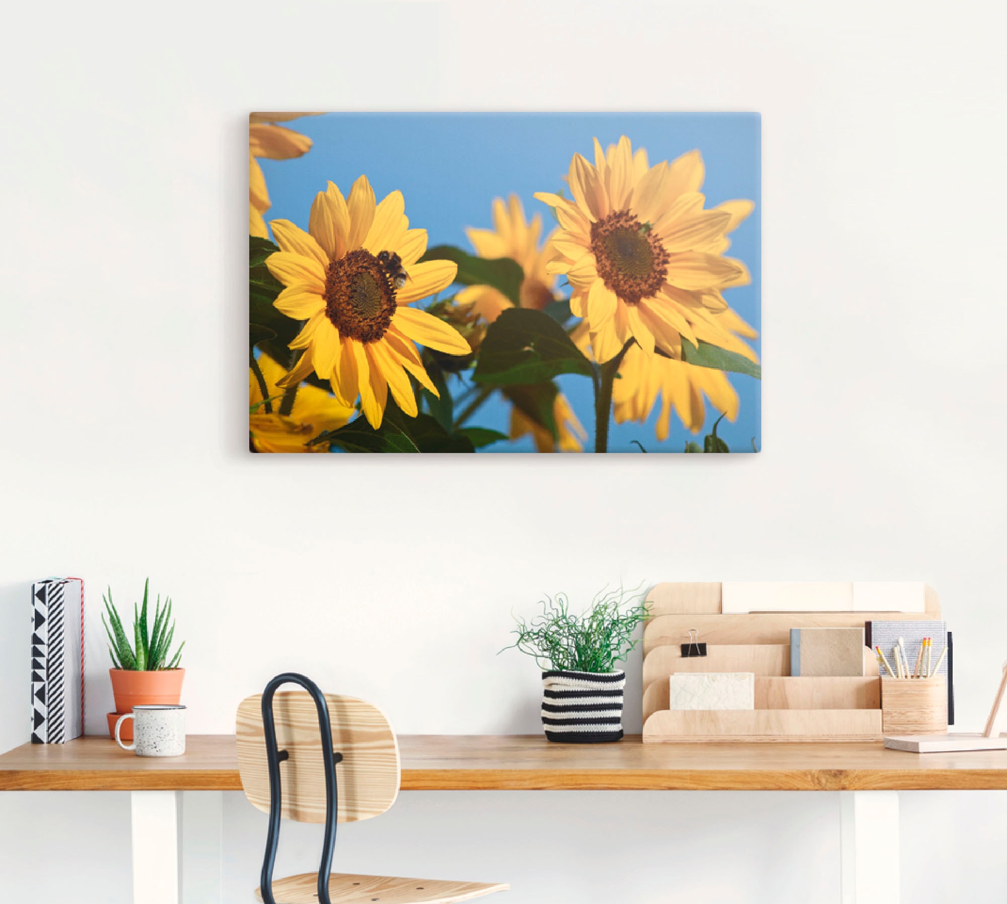Artland Leinwandbild »Sonnenblumen«, Blumen, (1 St.), auf Keilrahmen gespannt