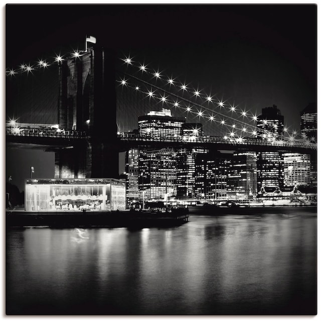 Artland Wandbild »NYC Brooklyn Bridge bei Nacht«, Amerika, (1 St.), als  Alubild, Leinwandbild, Wandaufkleber oder Poster in versch. Grössen online  shoppen | Jelmoli-Versand