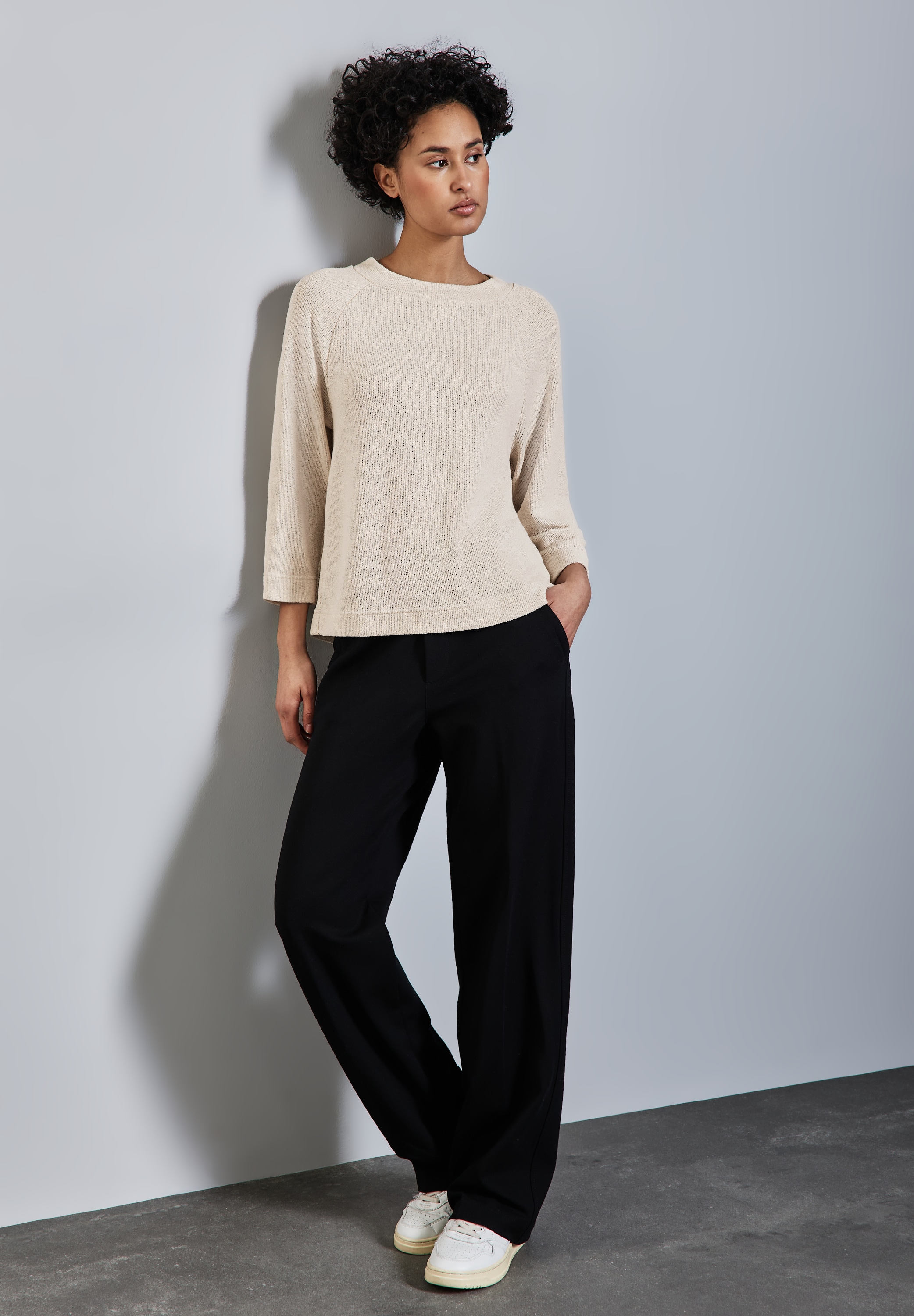 STREET ONE 3/4 Arm-Pullover, mit U-Boot Ausschnitt