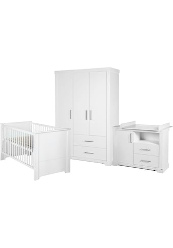 Babyzimmer-Komplettset »Maxi«, (Set, 3 St., Kinderbett, Schrank, Wickelkommode)