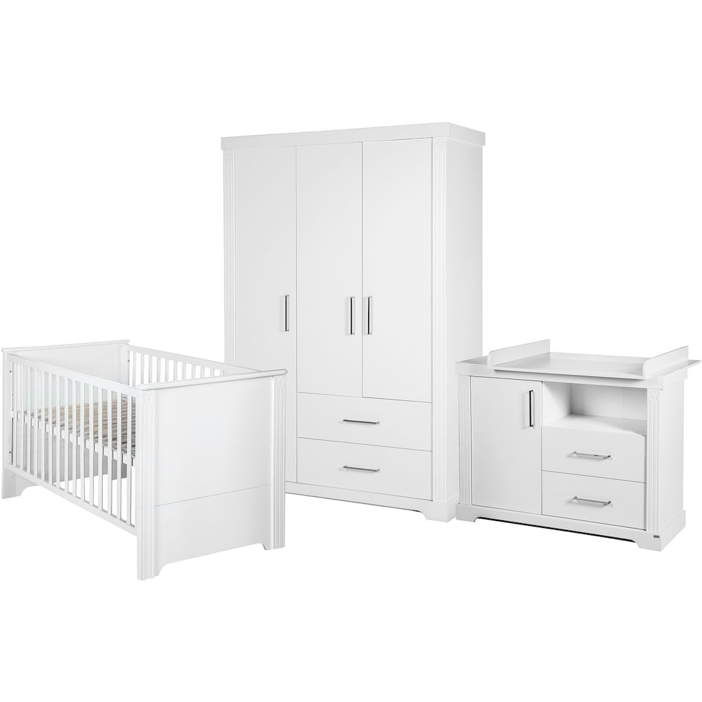 roba® Babyzimmer-Komplettset »Maxi«, (Set, 3 St., Kinderbett, Schrank, Wickelkommode), 3-türig; mit Kinderbett, Schrank und Wickelkommode