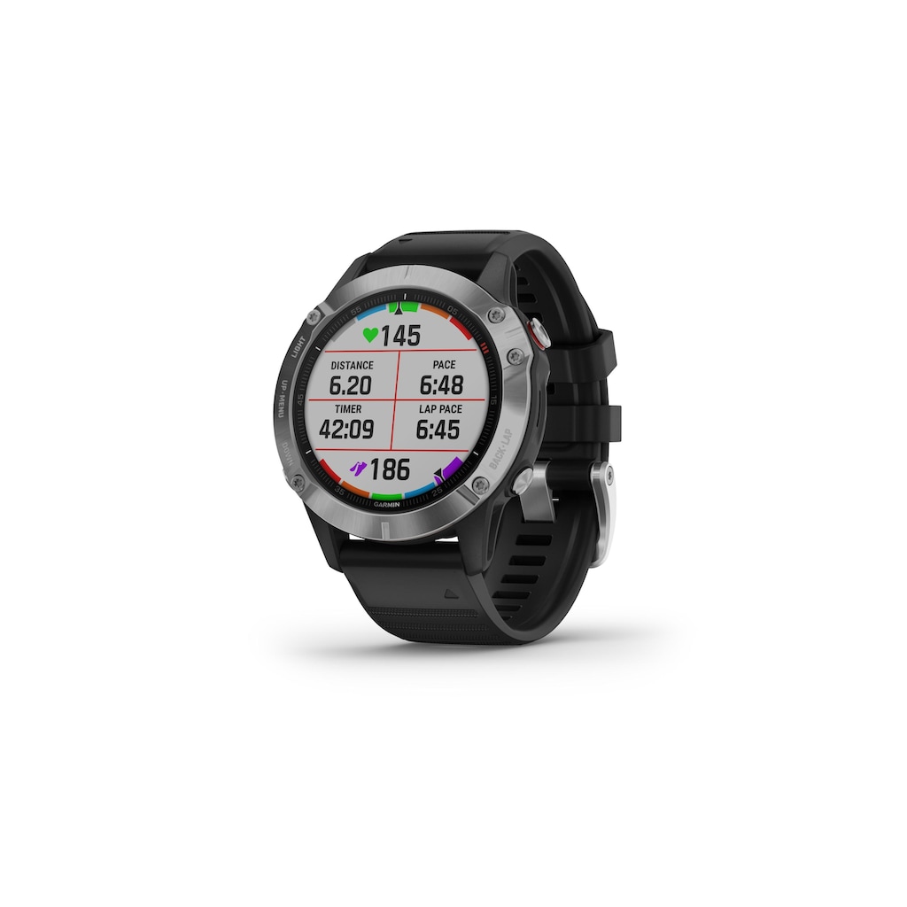 Garmin Fitnessuhr »GPS-Sportuhr fenix 6 Schwarz Silberfarben«