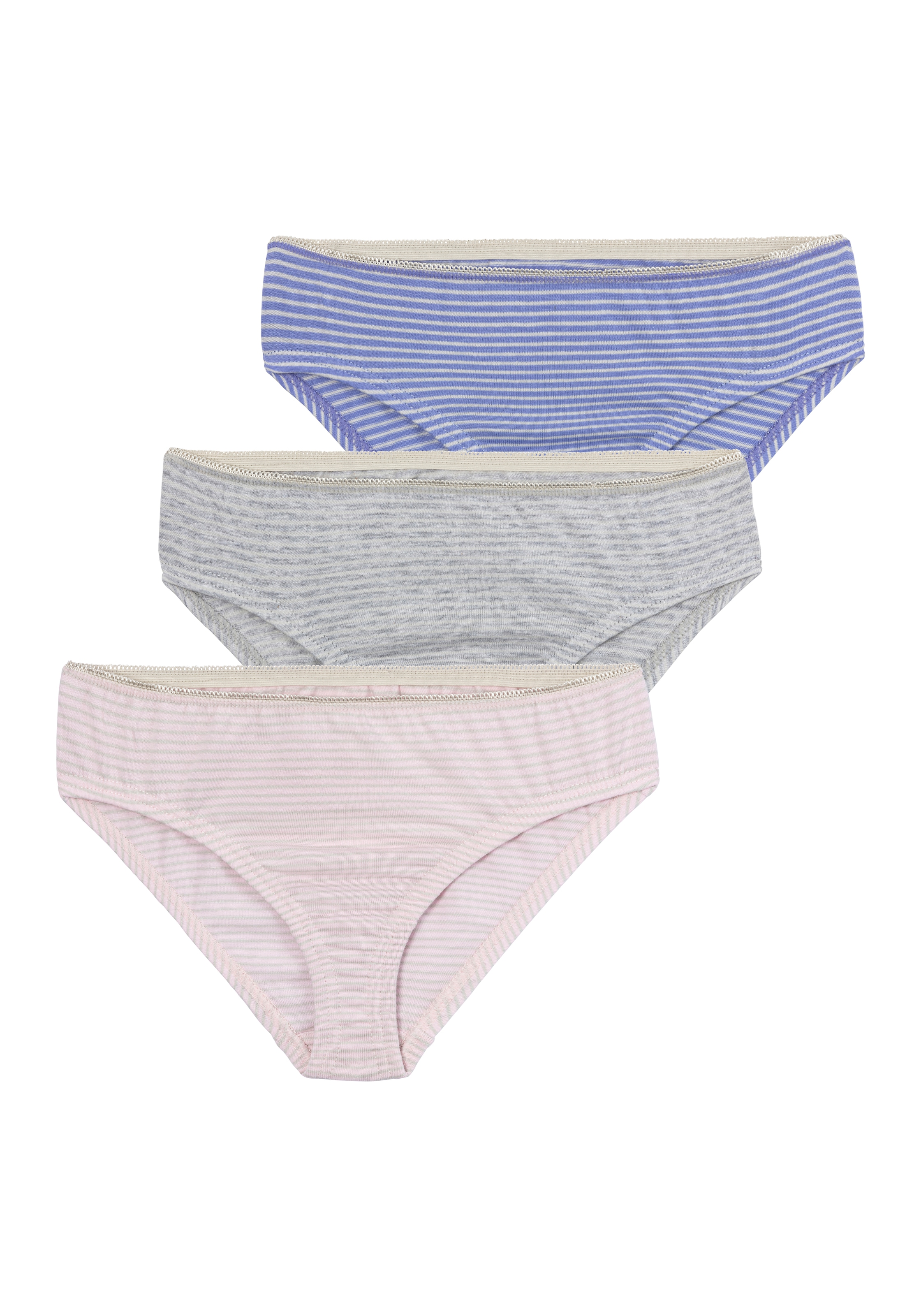 Vivance Bikinislip, (Packung, 3 St.), im Steifen-Design