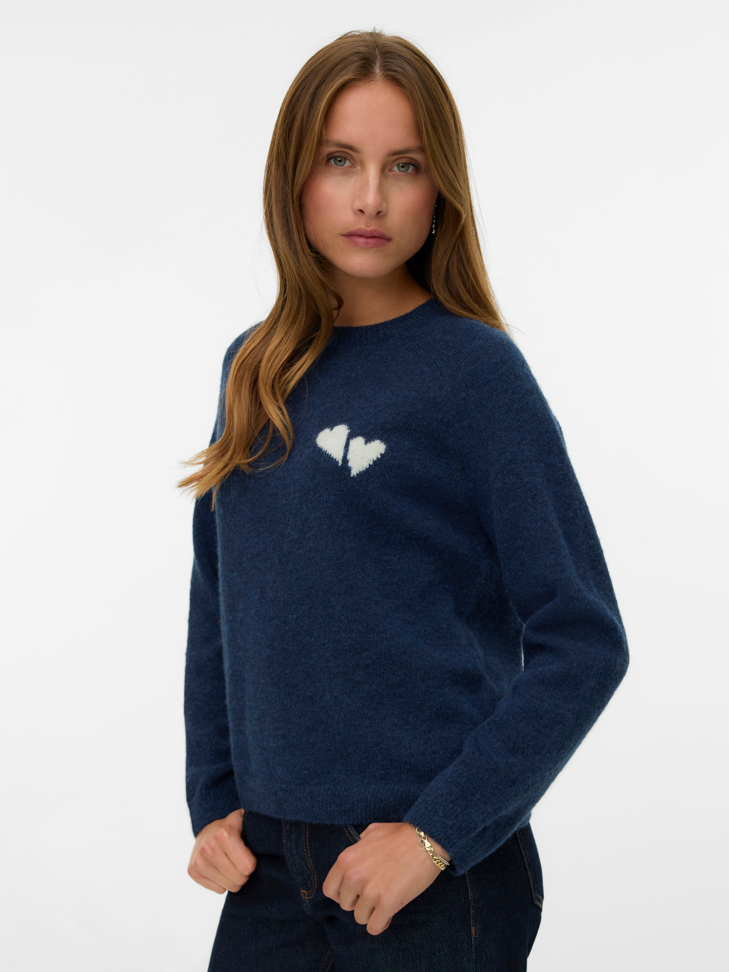 Vero Moda Strickpullover »VMBAM LS O-NECK PULLOVER BOO ENT«