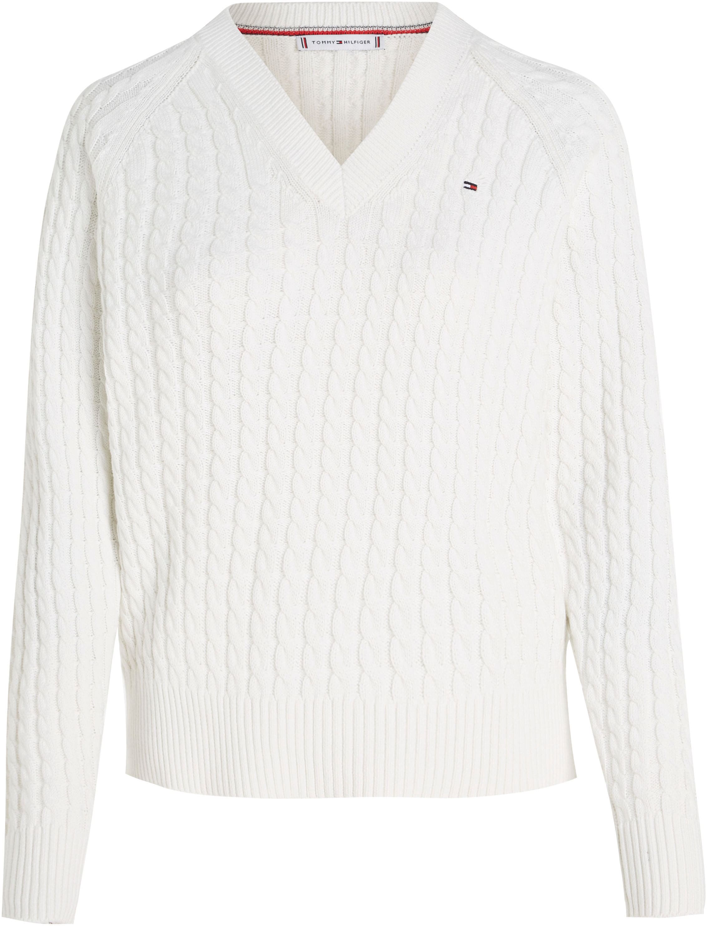 Tommy Hilfiger V-Ausschnitt-Pullover, mit Allover Zopfmuster Strick-Design  online kaufen bei Jelmoli-Versand Schweiz | Poloshirts