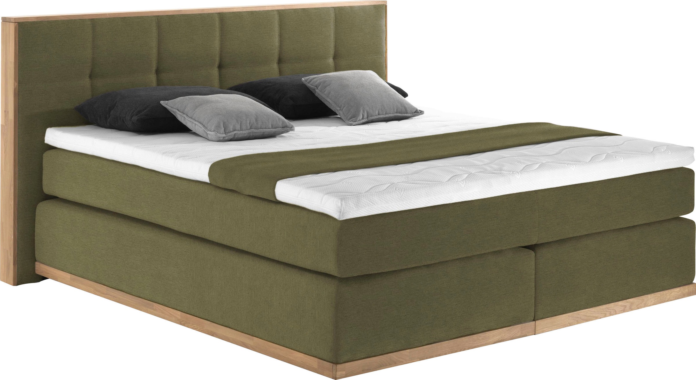 Home affaire Boxspringbett "Vinton" aus massiver Eiche, verschiedene Härtegrade (auch H4)
