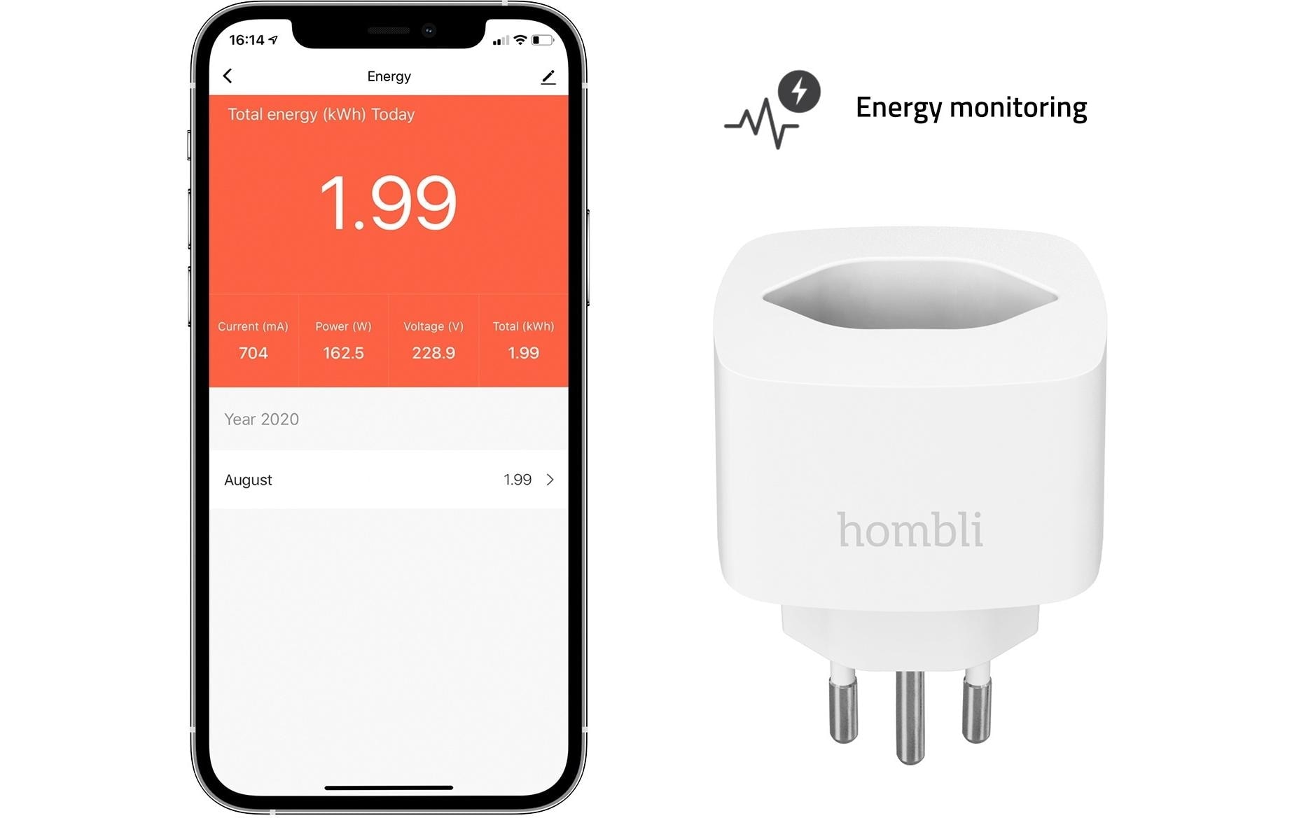 Smart-Home-Steuerelement »hombli Socket CH Weiss 3er-Set«