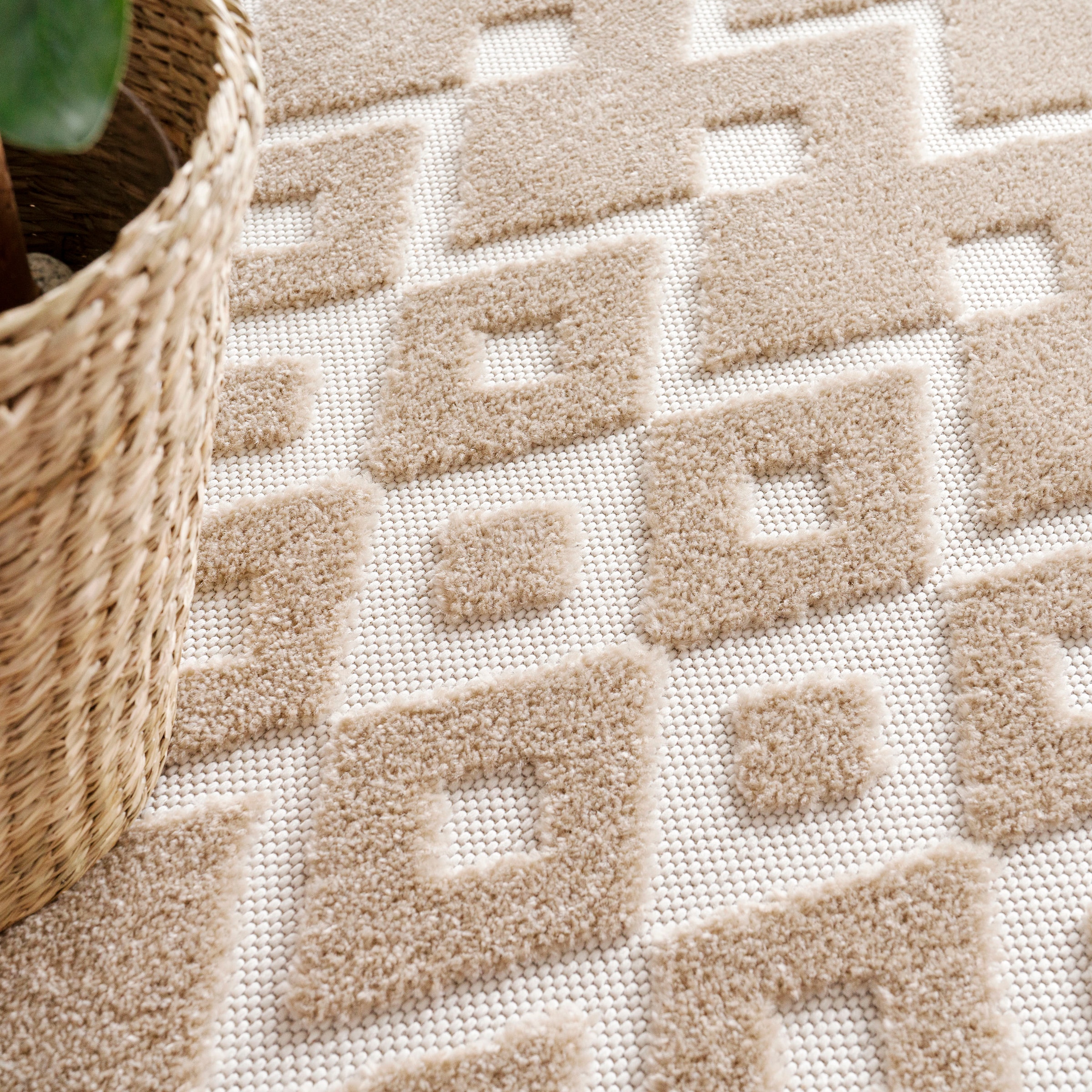Paco Home Läufer »Stilo 868«, rechteckig, 10 mm Höhe, Hoch-Tief Effekt, Rauten, auch als Teppich, In- und Outdoor geeignet